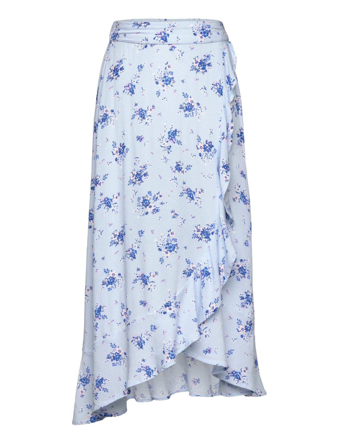 Lindex Skirt Midi With Wrap, 128, Blue, Nederdele > Midi-Nederdele, Børn