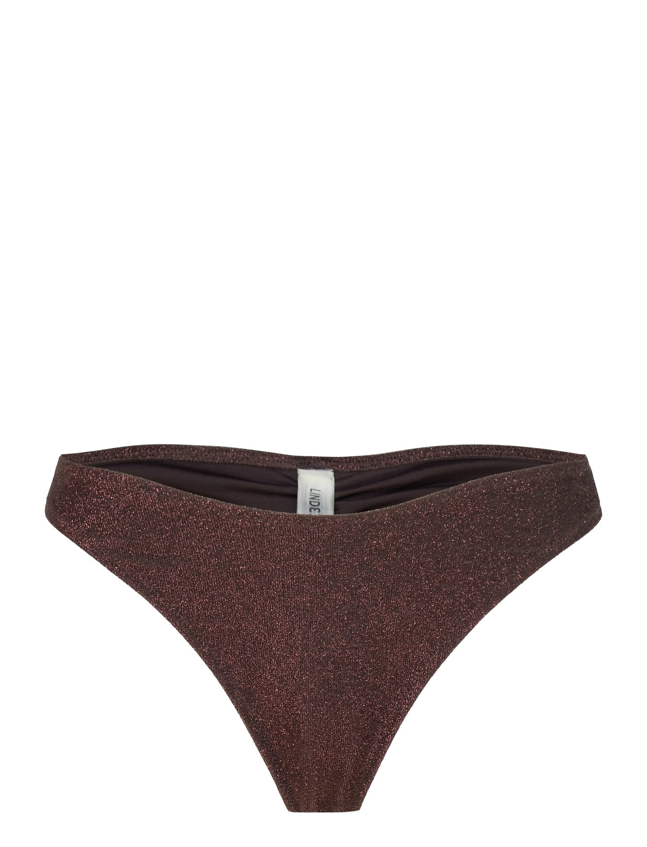 Brief Brazilian Naomi Lurex Swimwear Bikinis Bikini Bottoms Bikini Briefs Brown Lindex