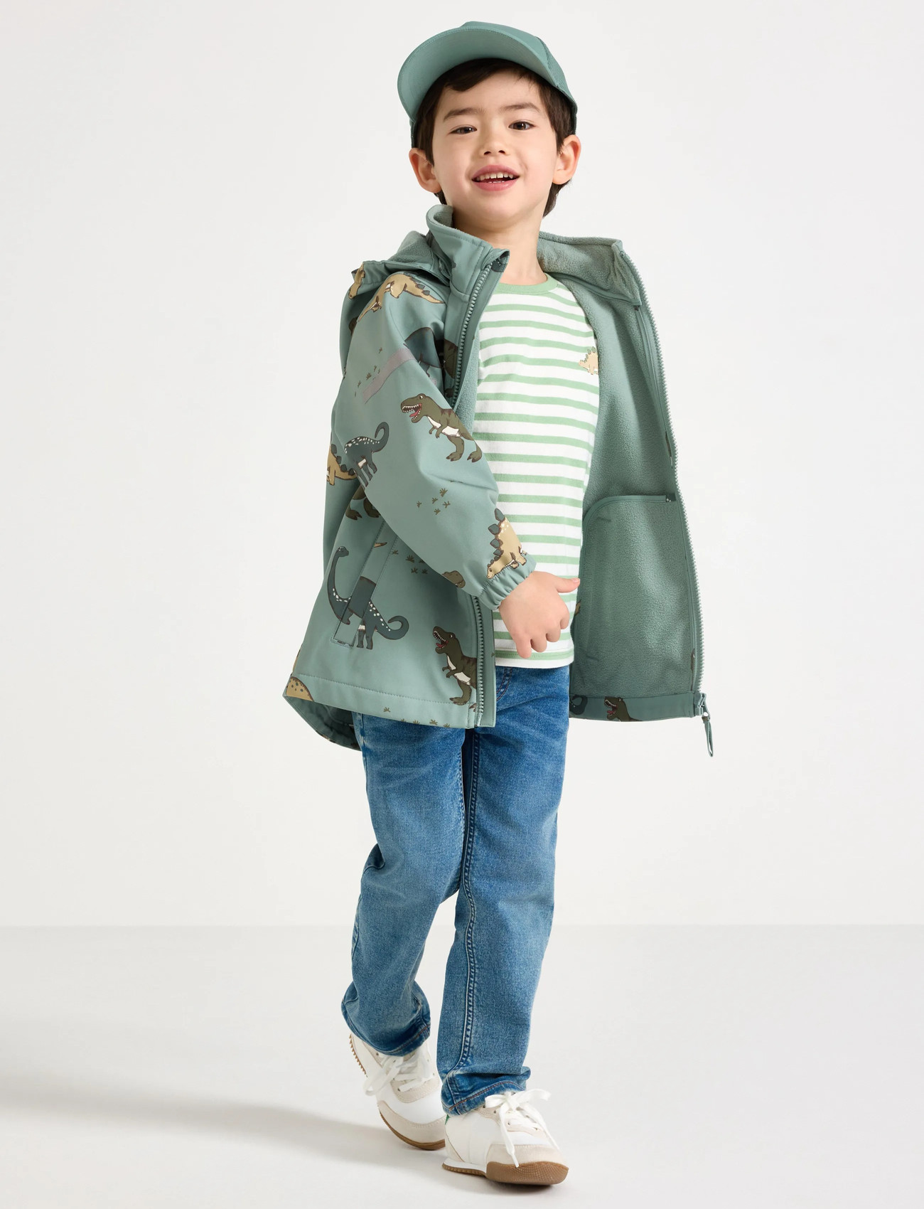 Lindex Jacket Softshell, 110, Green, Softshells > Softshell-Jakker, Børn