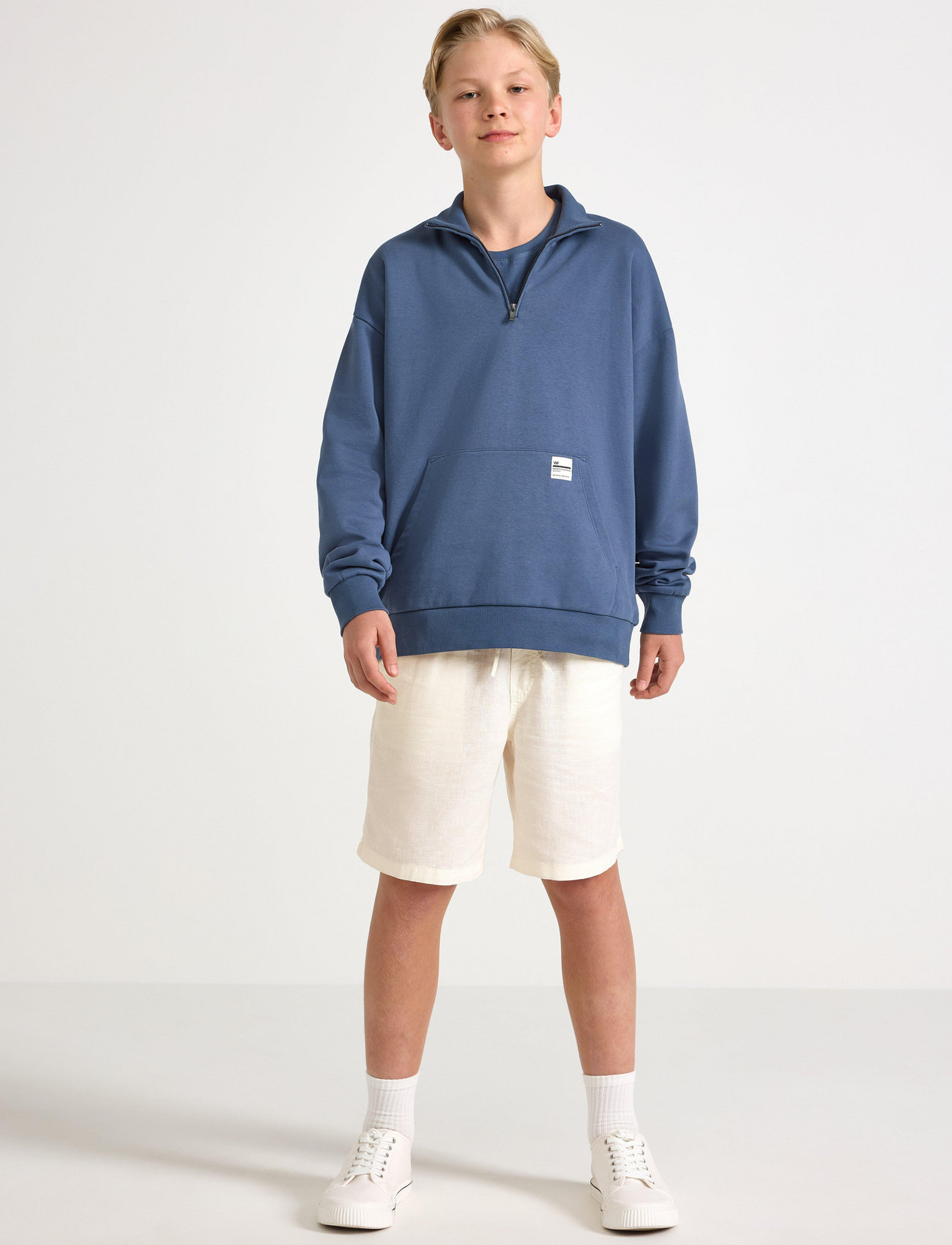Lindex Shorts Linen Blend, 134, Cream, Underdele > Shorts, Børn