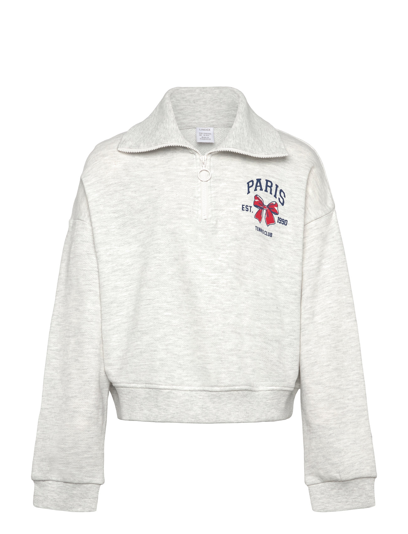 LINDEX Sweatshirt With Collar Grau - 128 - Kinder