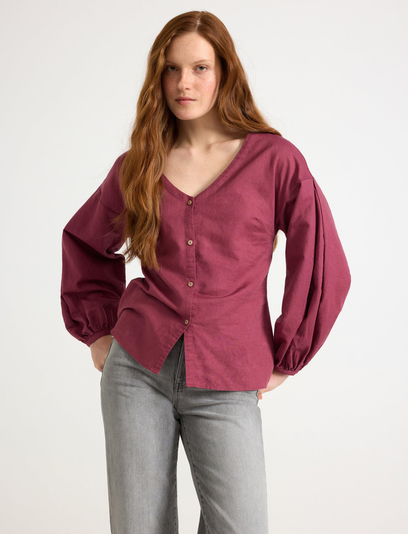 Lindex Blouse Emina, XS, Purple, Bluser > Langærmede, Dame