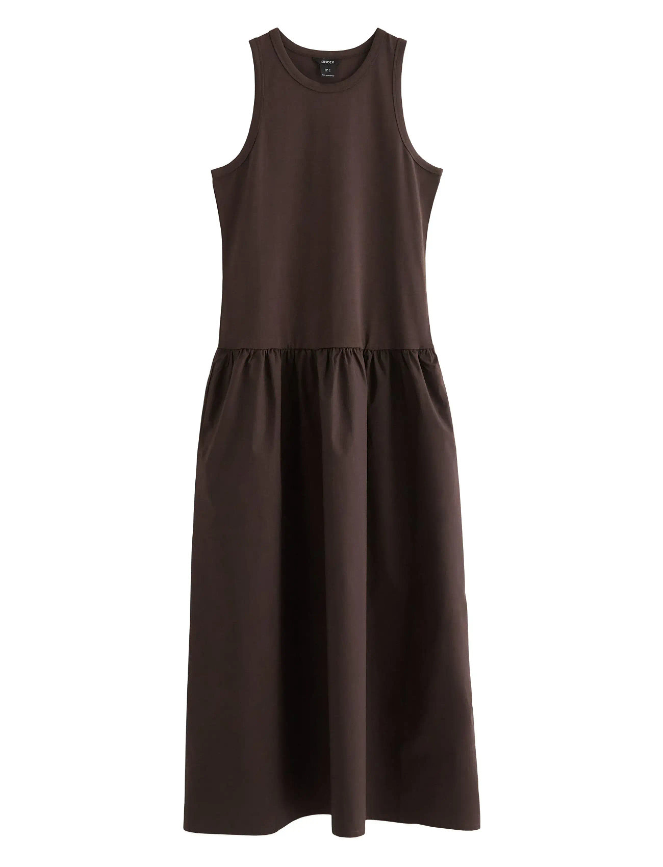 Dress Valeria Knelang Kjole Brown Lindex