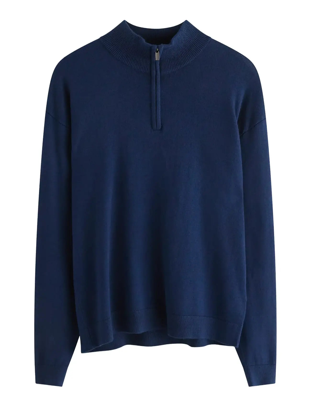 LINDEX Pullover Fineknit Halfzip Navy - 170 - Kinder