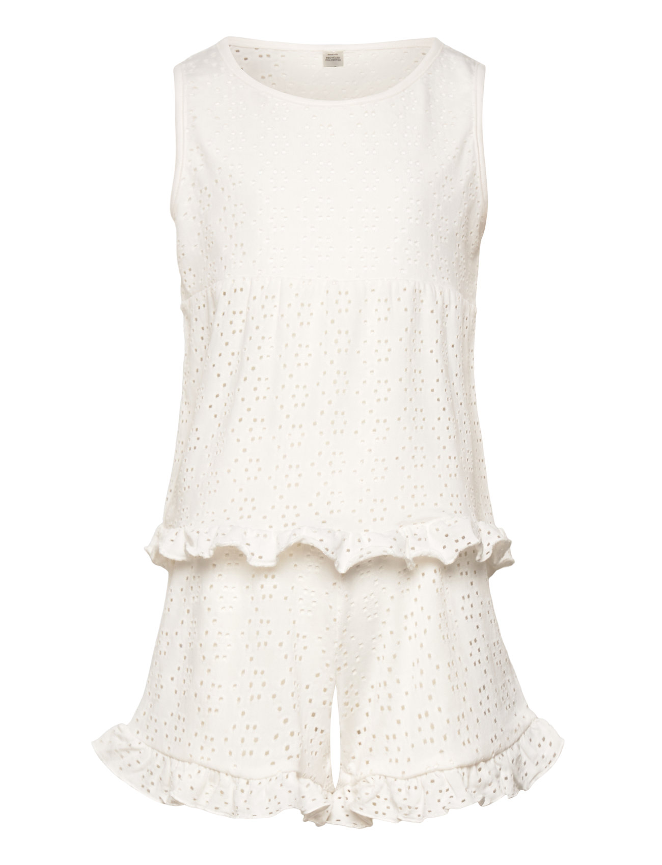 LINDEX Pyjamas Set Ärmellos Und Fri Weiß - 128 - Kinder