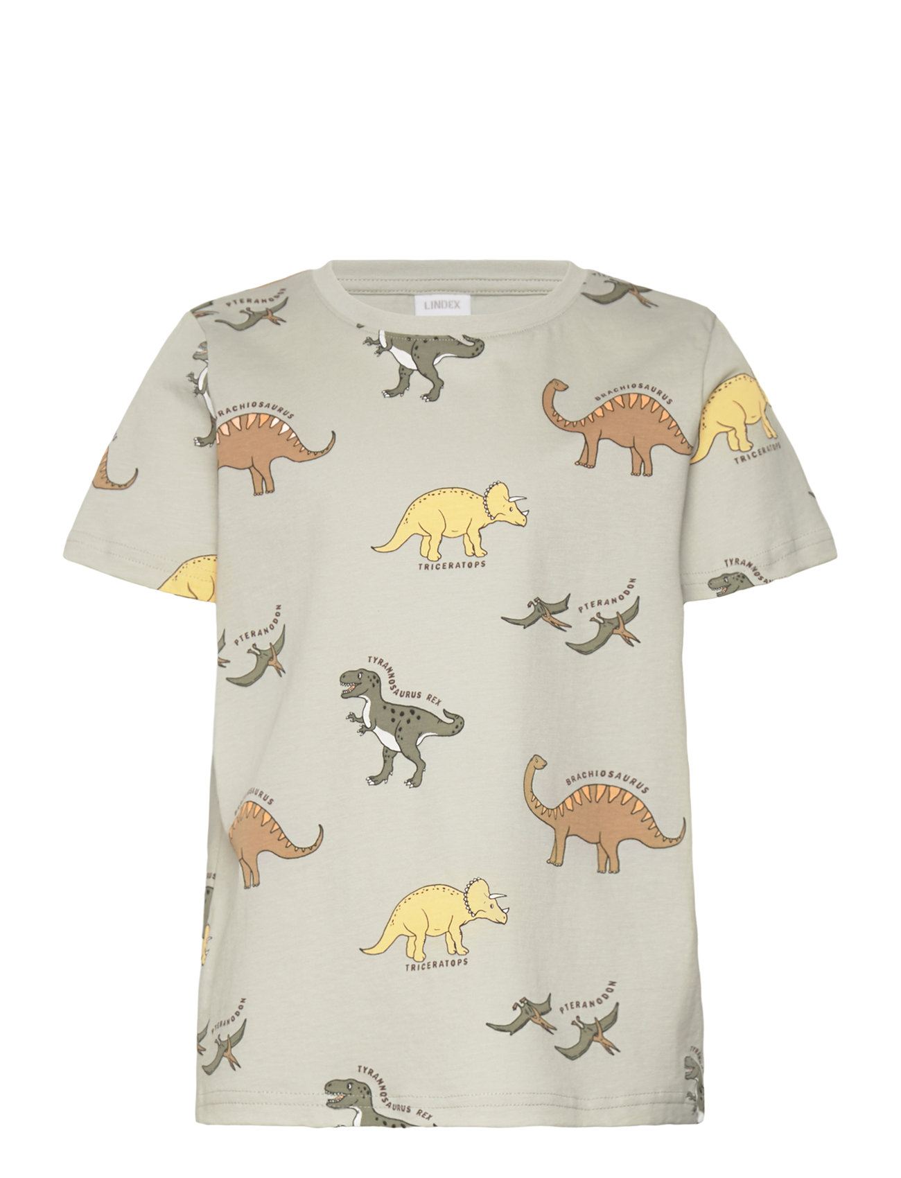 LINDEX Oberteil Ss Dinos Aop Grün - 92 - Kinder