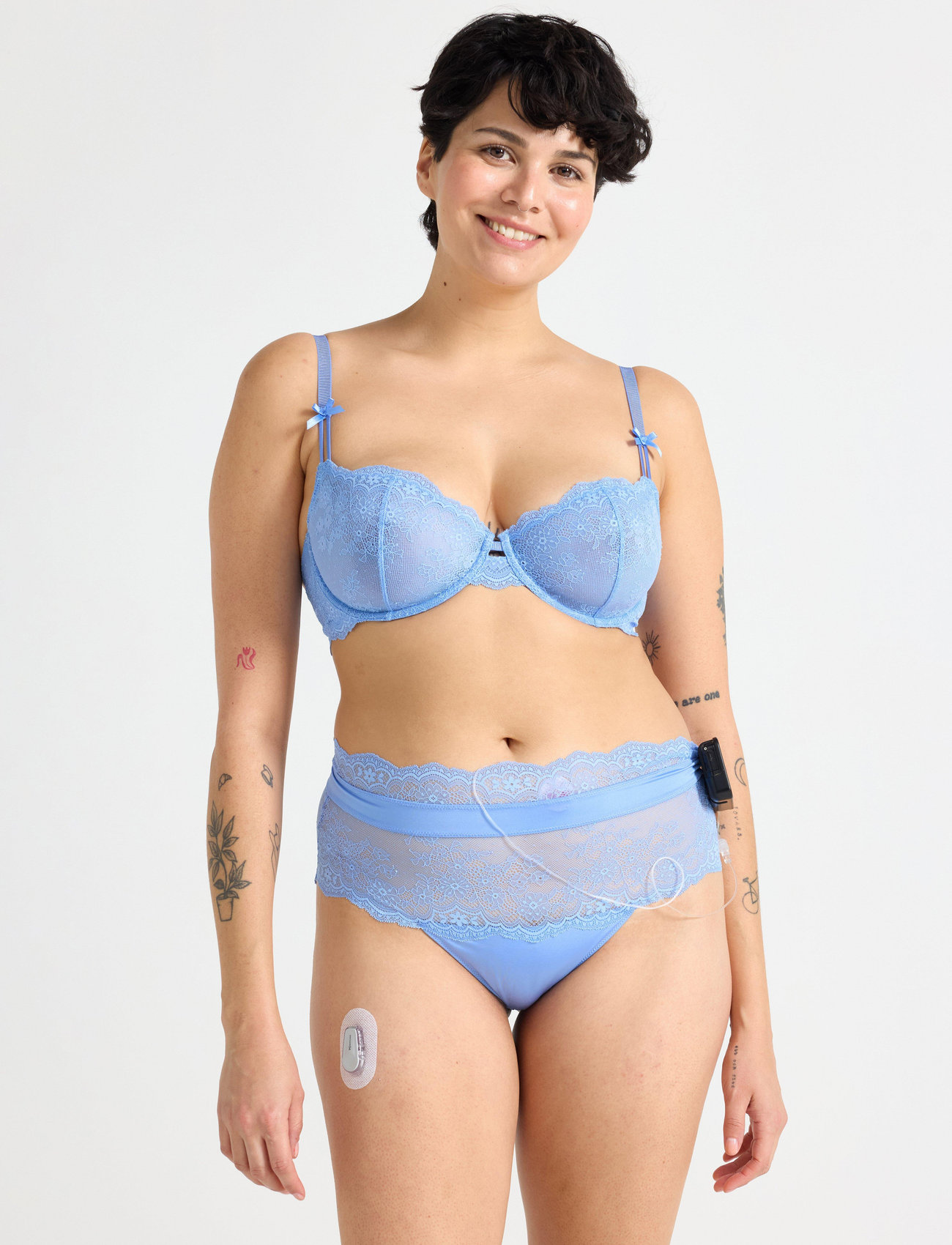 Lindex Brief Brazilian High Valerie, XS, Blue, Trusser > Brasilianske Trusser, Dame