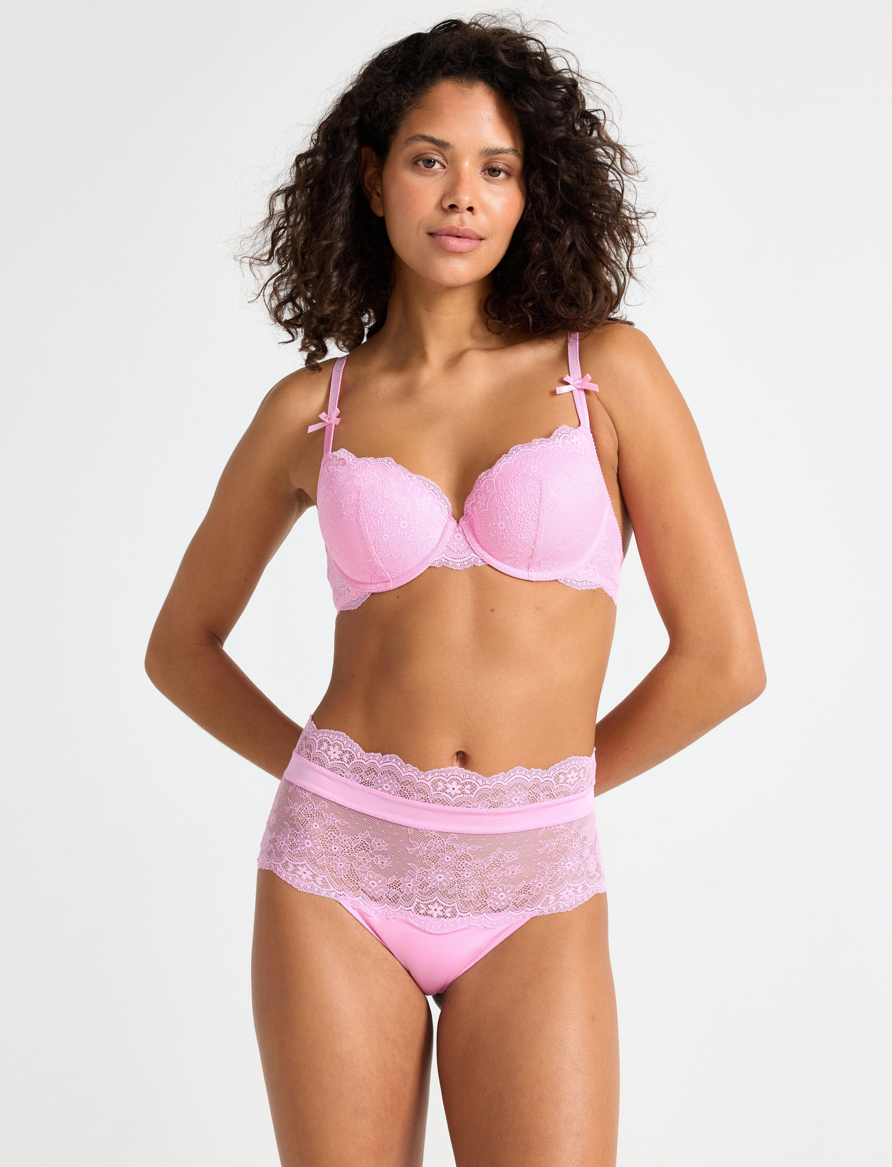 Lindex Brief Brazilian High Valerie, XS, Pink, Trusser > Brasilianske Trusser, Dame