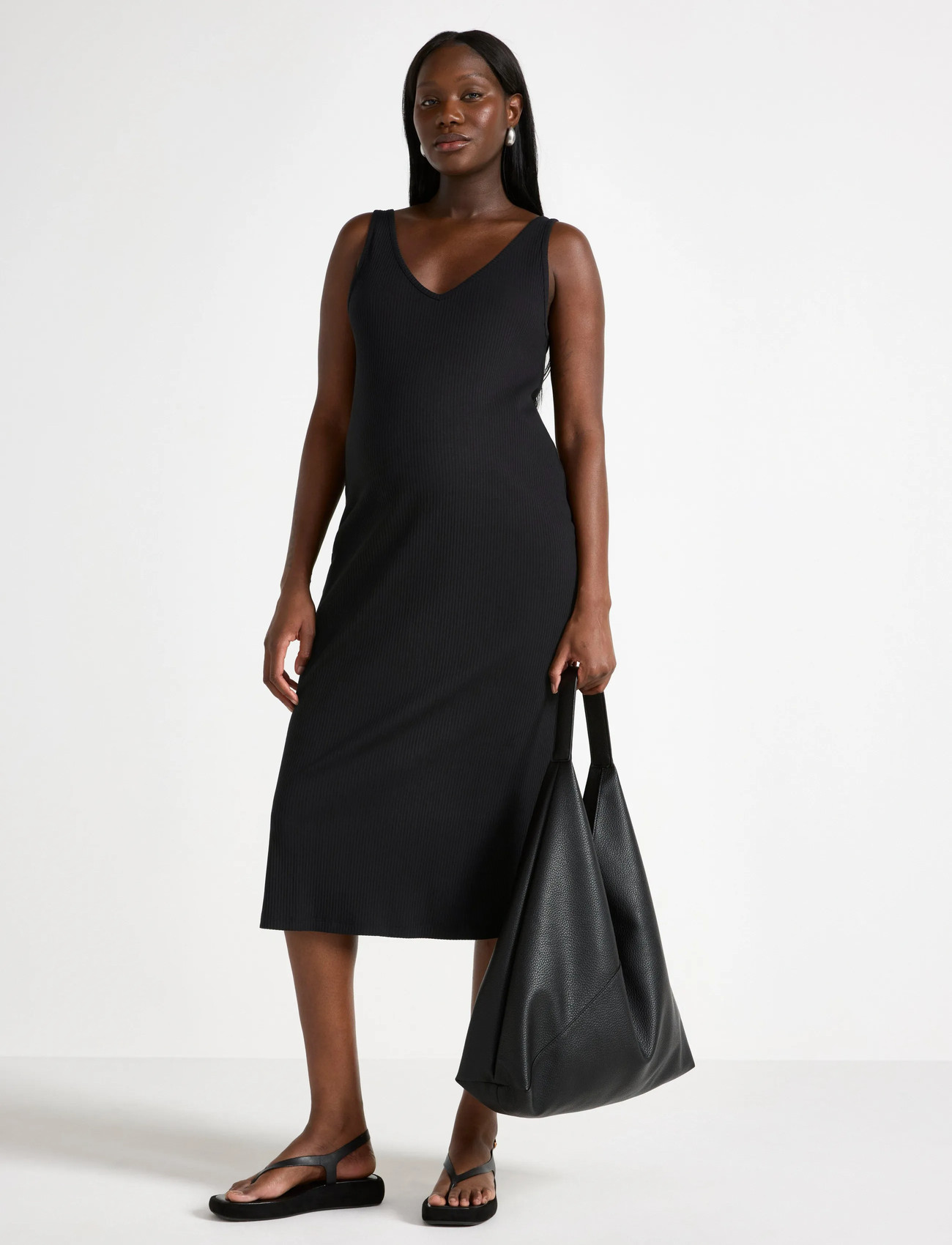 Lindex Dress Yael Mom, M, Black, Kjoler > Underkjoler, Dame