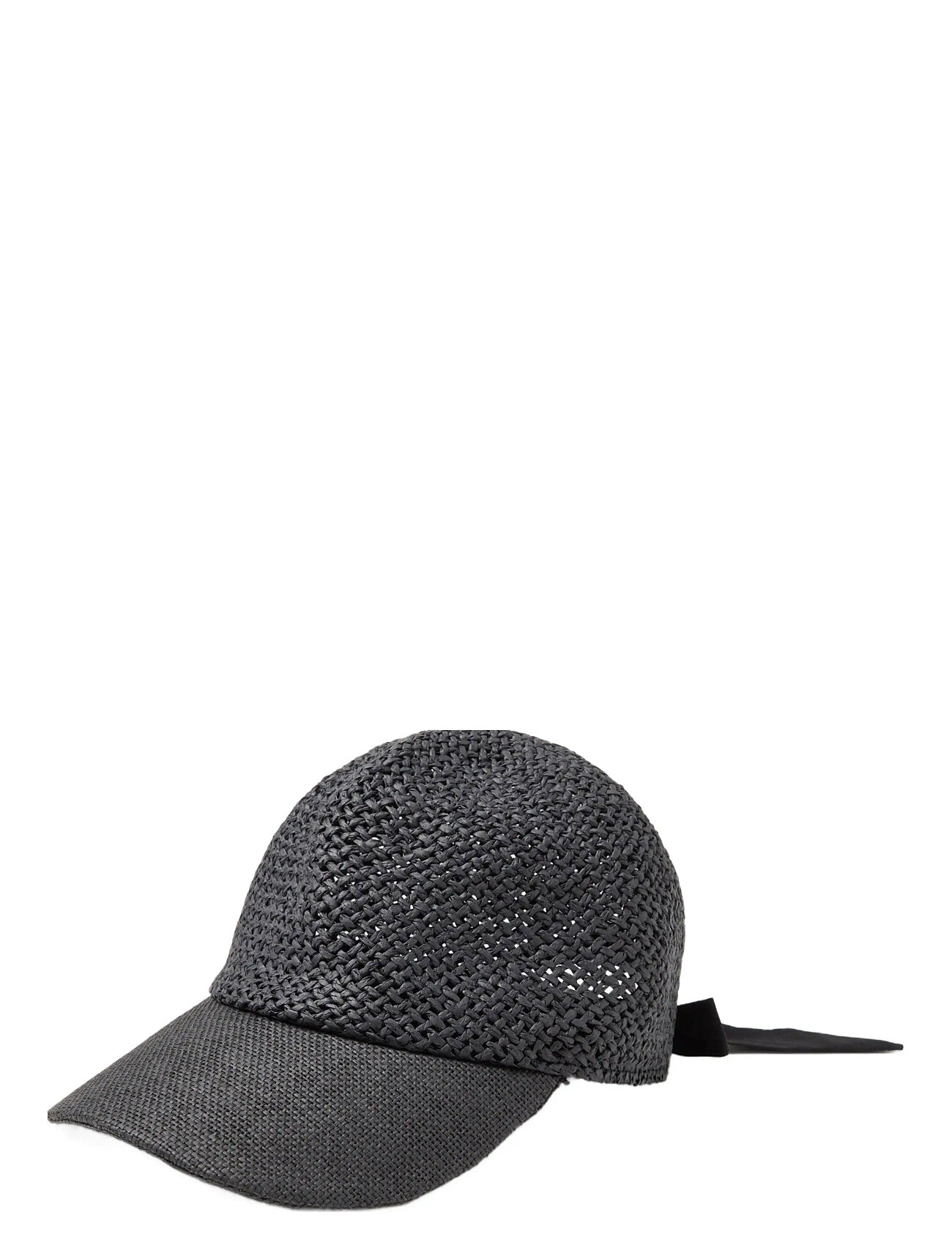 LINDEX Straw Basecap With Tie At Back Schwarz - One Size - Damen