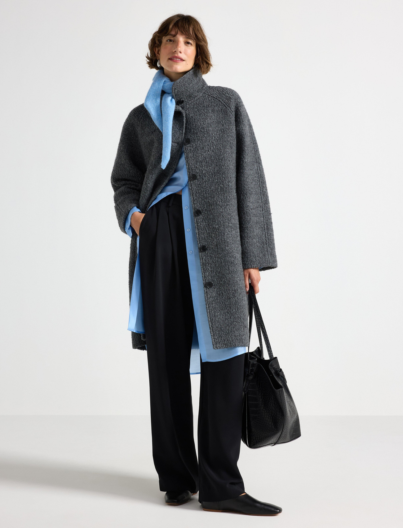 Lindex Coat Nora, S, Grey, Frakker > Lette Frakker, Dame