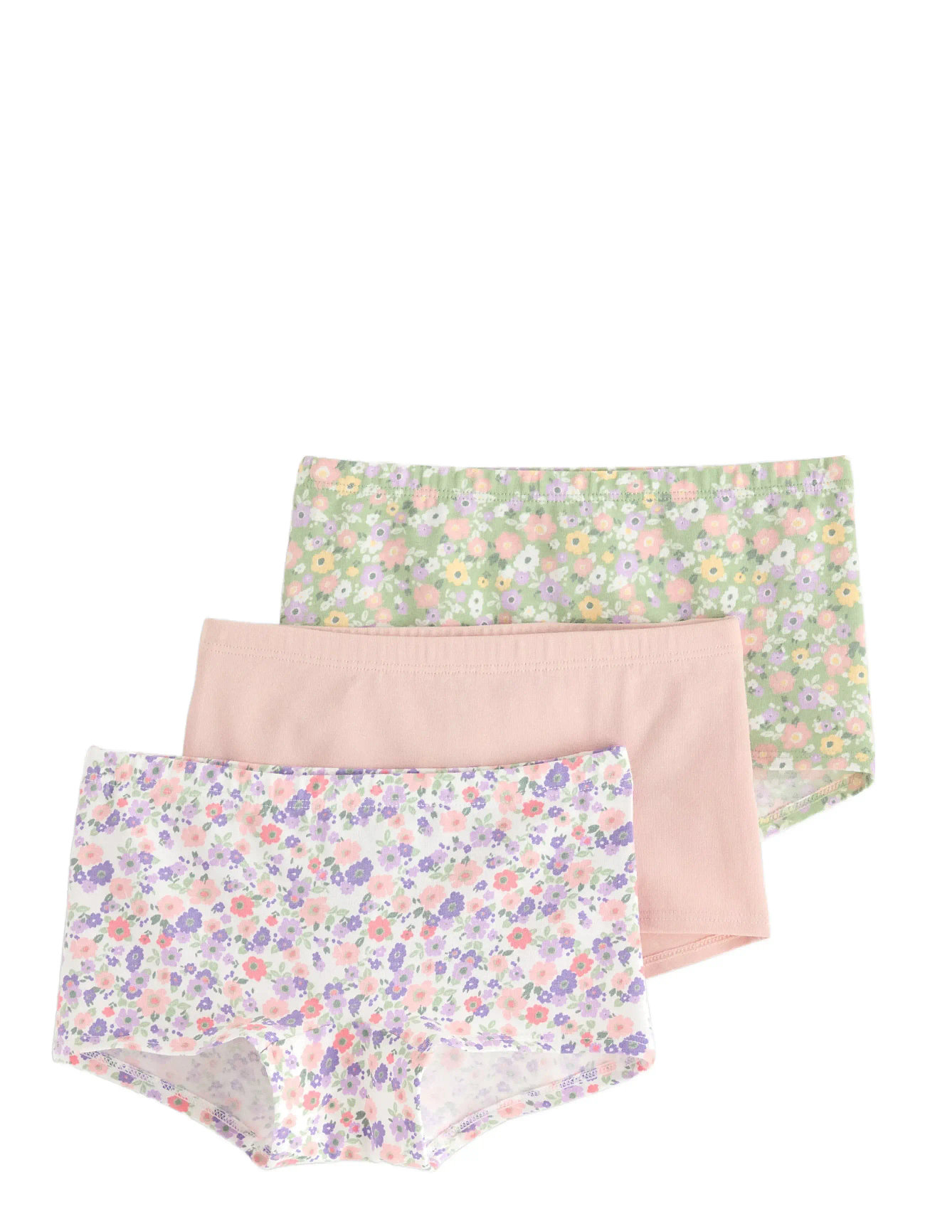 LINDEX Boxer 3P Flower Lib Pink - 86/92 - Kinder