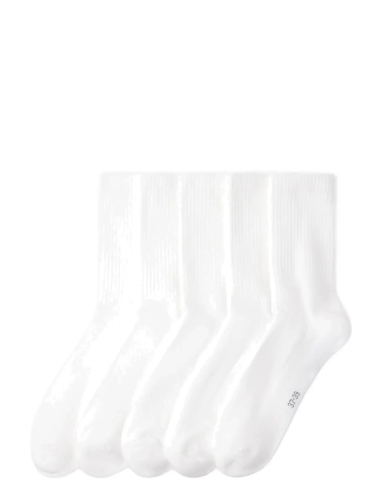 LINDEX Socke 5 Pack Solid Sporty Weiß - 34/36 - Kinder
