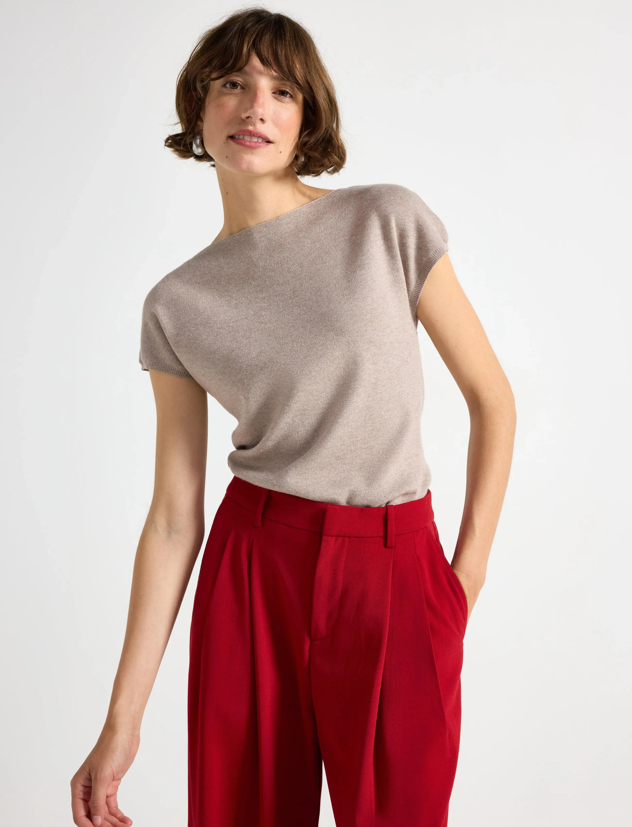 Lindex Sweater Emmy, L, Beige, Strik > Trøjer, Dame