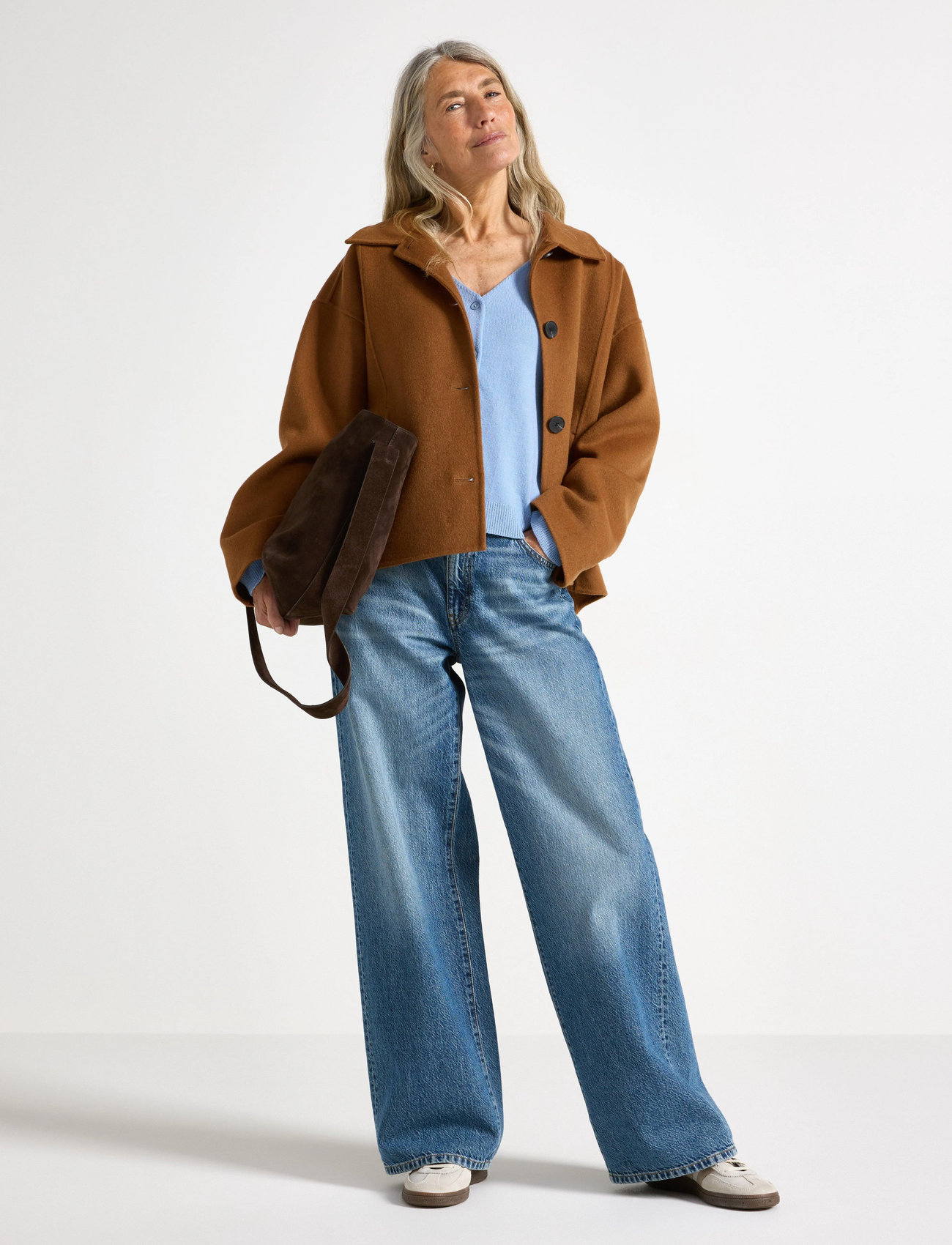 Lindex Jakke I Ullblanding, XL, Beige, Jakker > Uldjakker, Dame