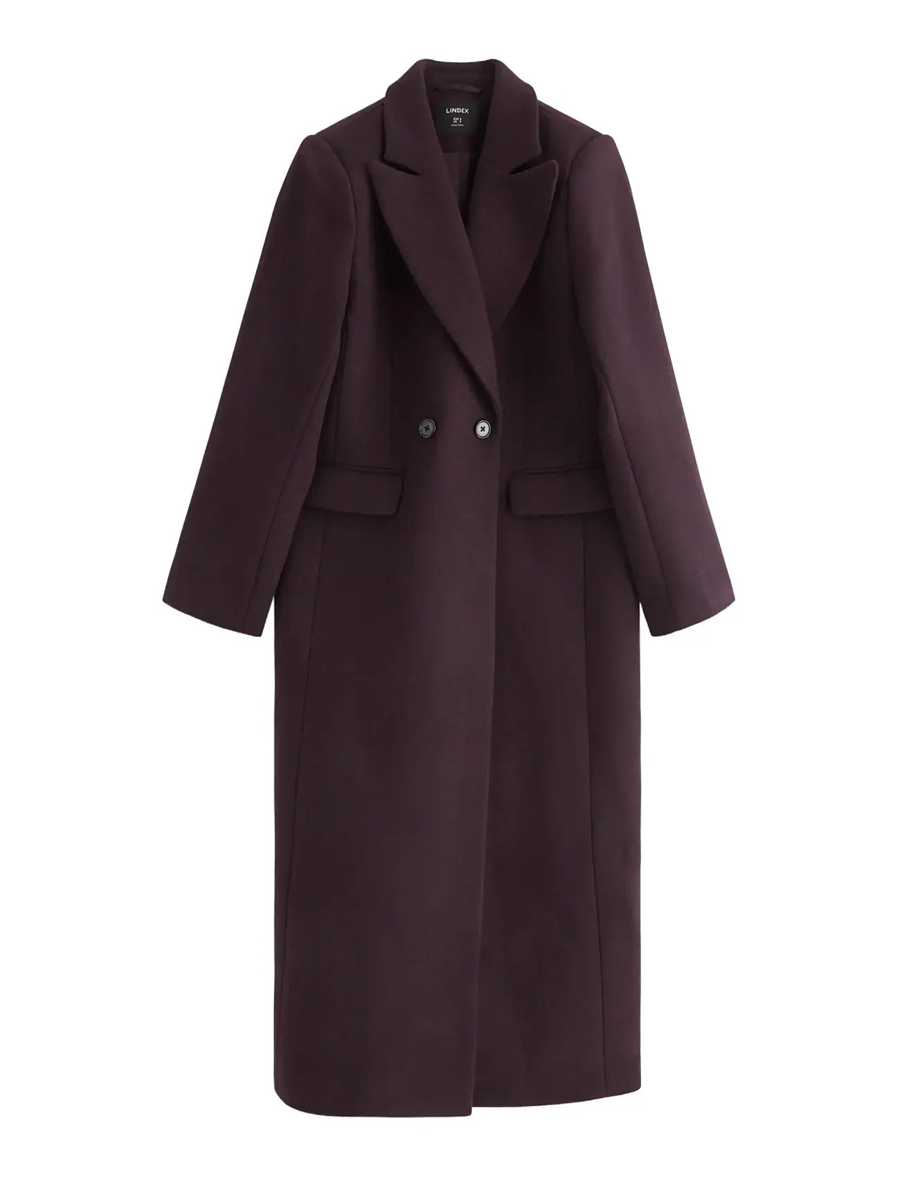 LINDEX Mantel In Wolle Blend Burgundy - M - Damen