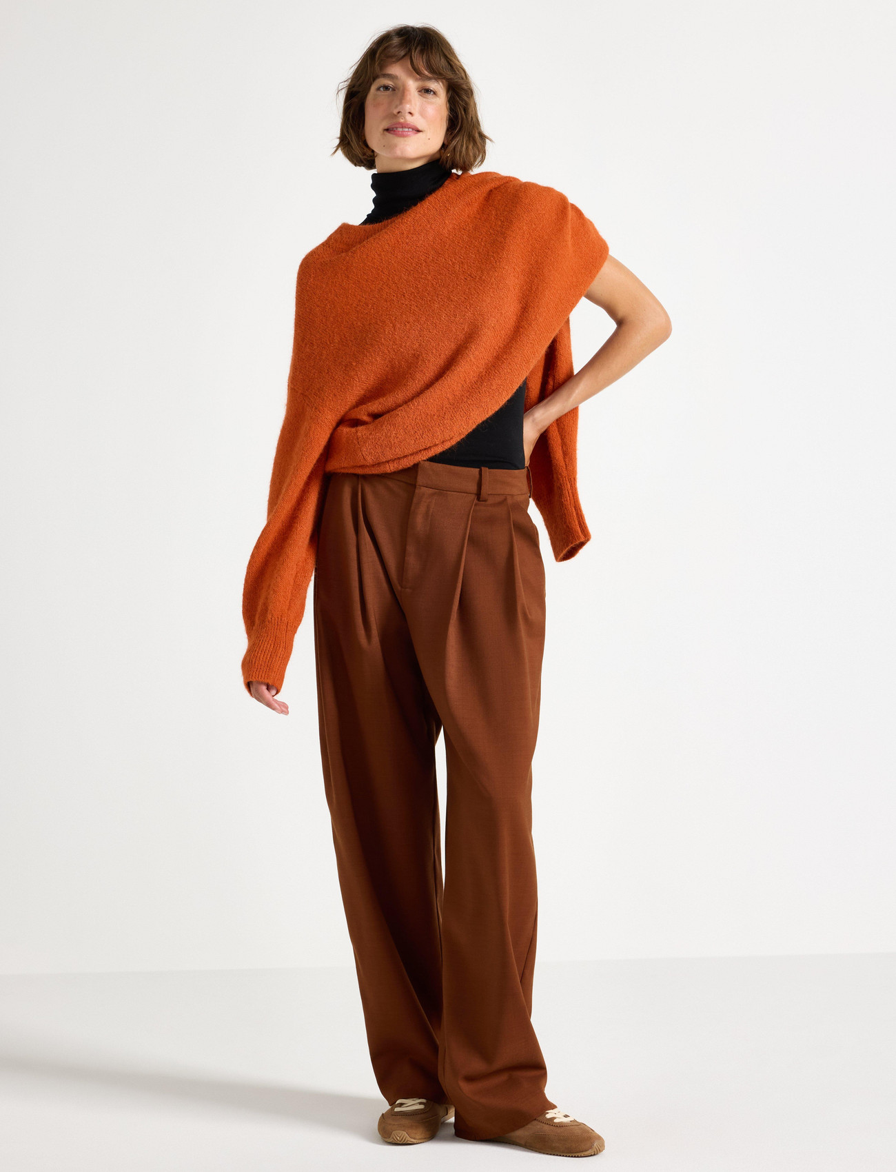 Lindex Trousers Linda, 40, Brown, Bukser > Lige Ben, Dame