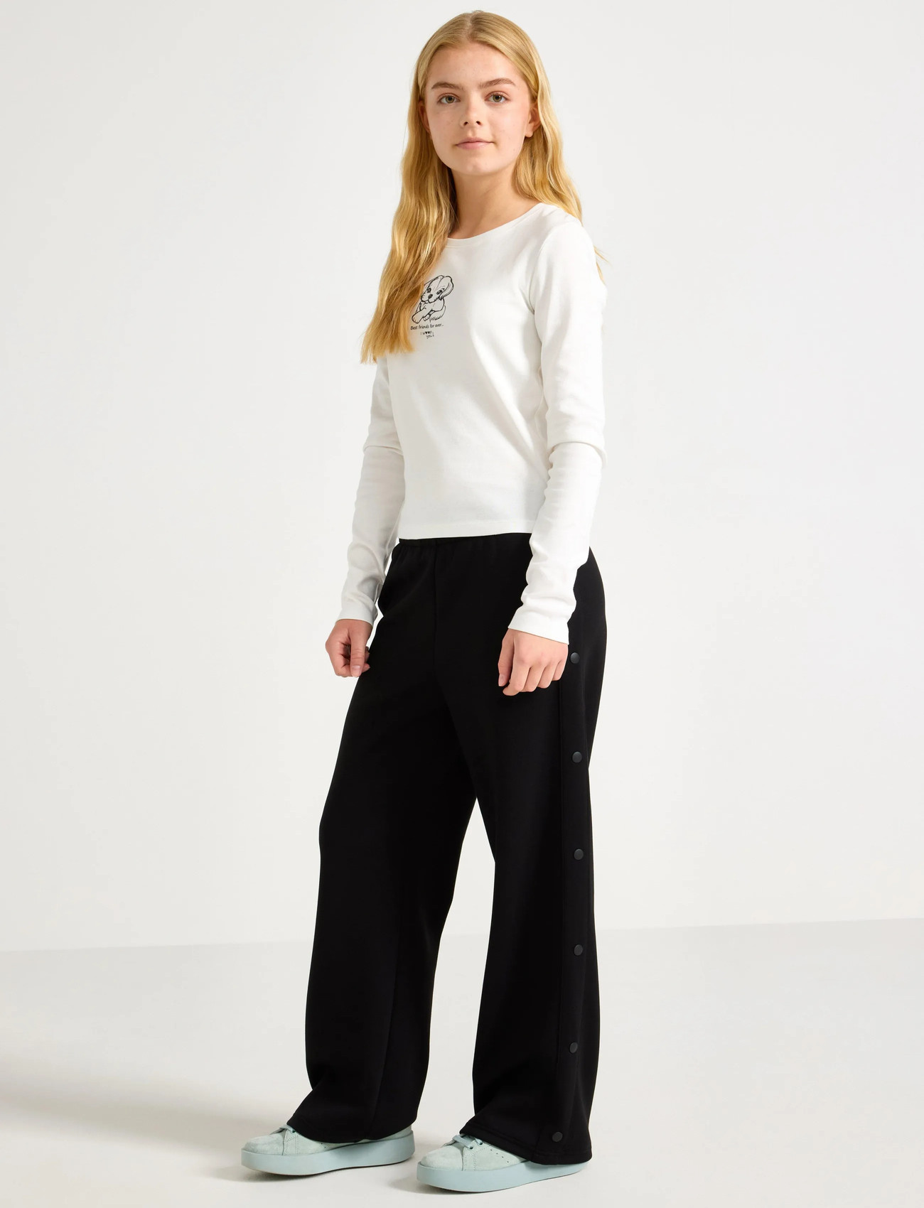 Lindex Jersey Bukser, 140, Black, Underdele > Bukser, Børn