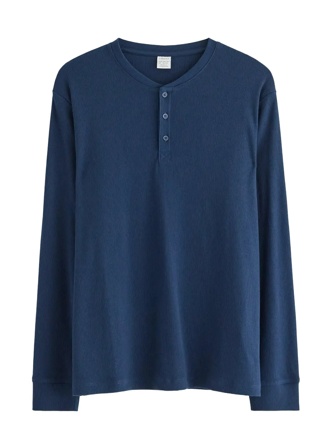 LINDEX Oberteil Ls Henley Blau - 128 - Kinder