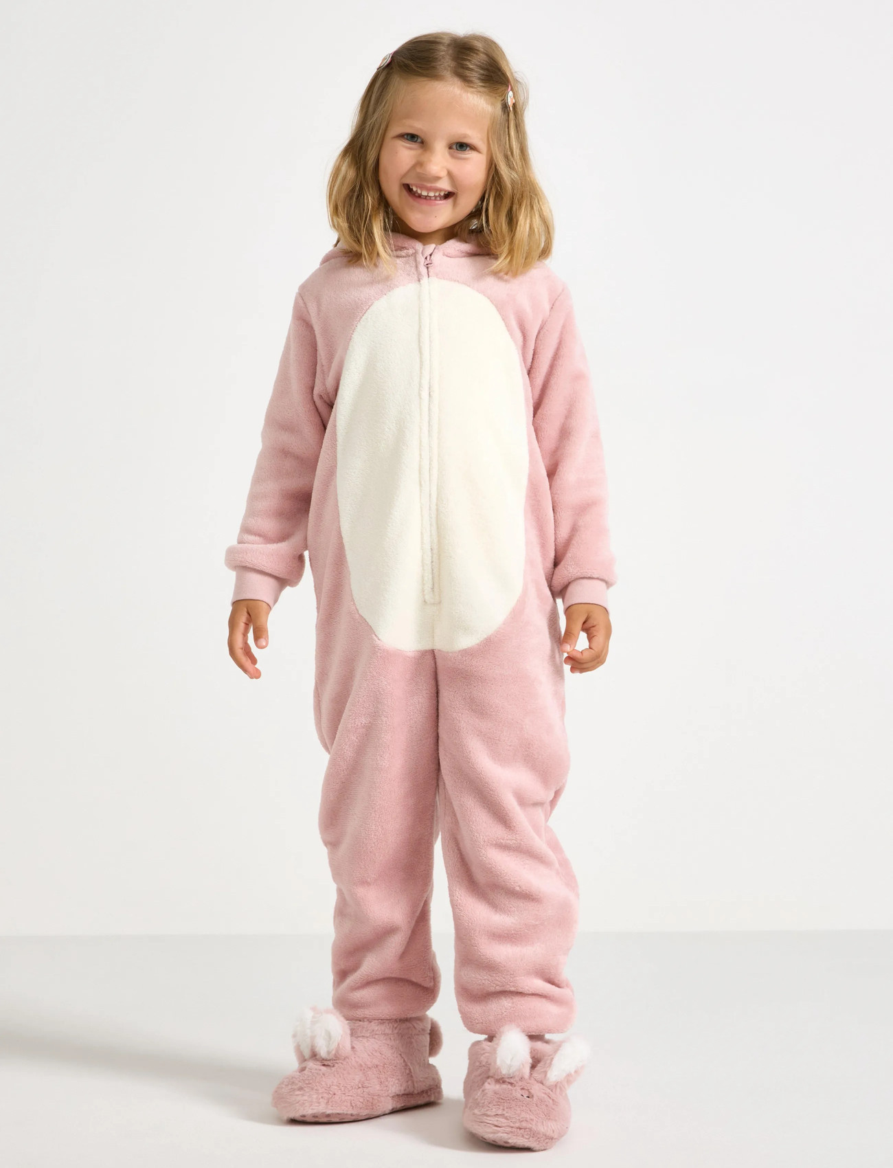 Lindex Pajama Onesies Animal Small, 92, Pink, Pyjamas > Pyjamas Onesie, Børn