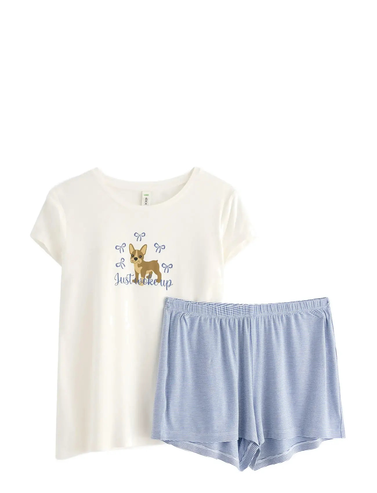 LINDEX Pyjama Set Bg Hearts Dogs Weiß - 170