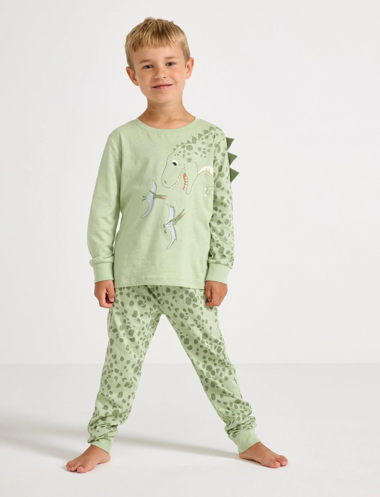 Lindex Pyjama Set, 92, Green, Pyjamas > Pyjamas-Sæt, Børn