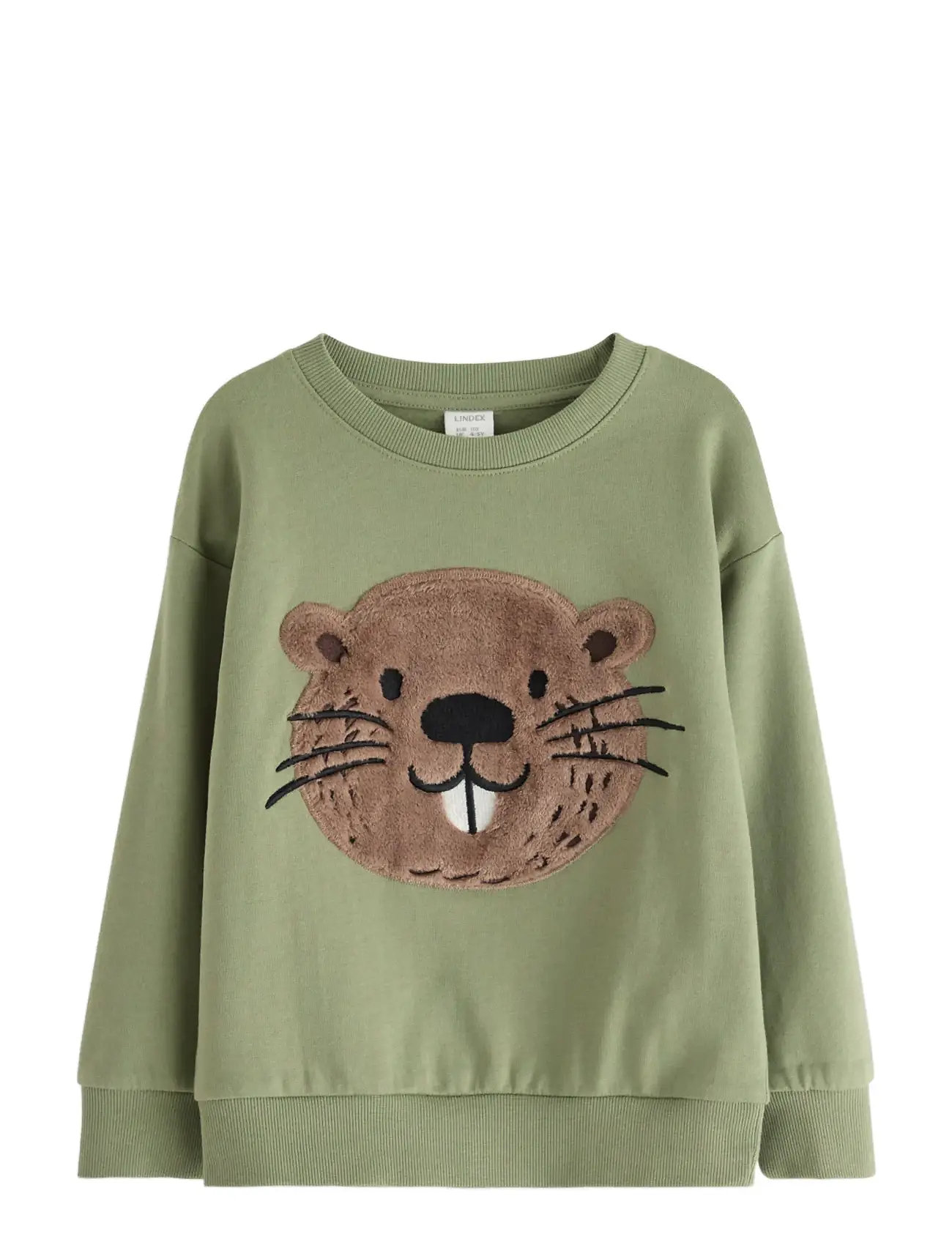 LINDEX Sweatshirt Med Applikation Grün - 104 - Kinder
