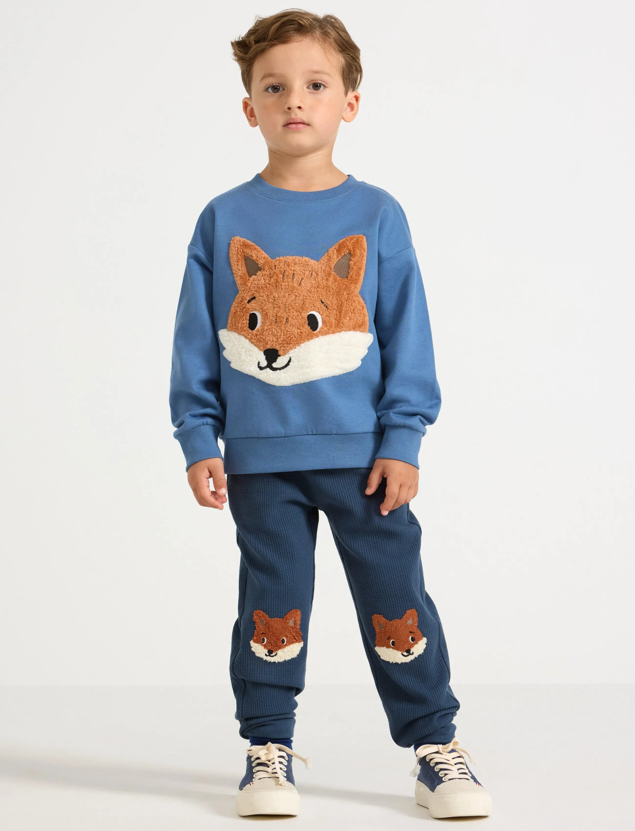 Lindex Vã¥Fflade Mjukisbyxor, 92, Blue, Underdele > Joggingbukser, Børn