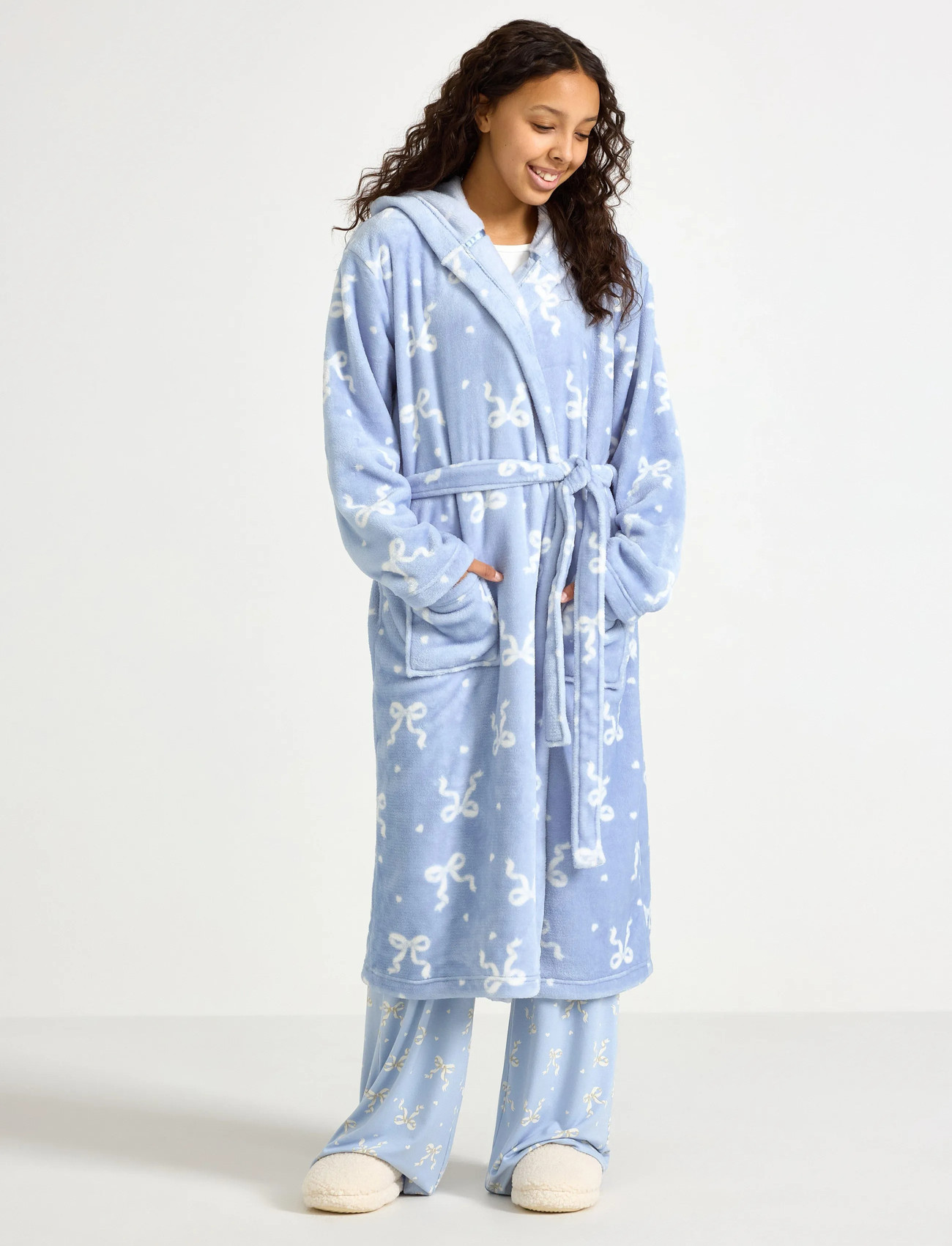 Lindex Robe, 128, Blue, Nat- & Undertøj > Badekåber, Børn