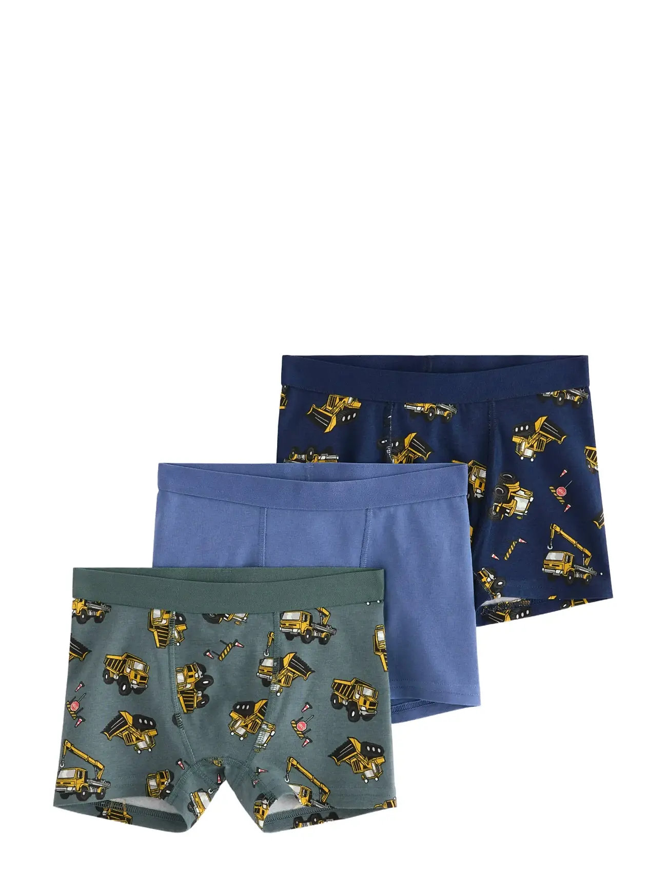 Lindex Boxer 3 Pack Work Vehicles, 122/128, Multi/patterned, Undertøj > Underbukser, Børn