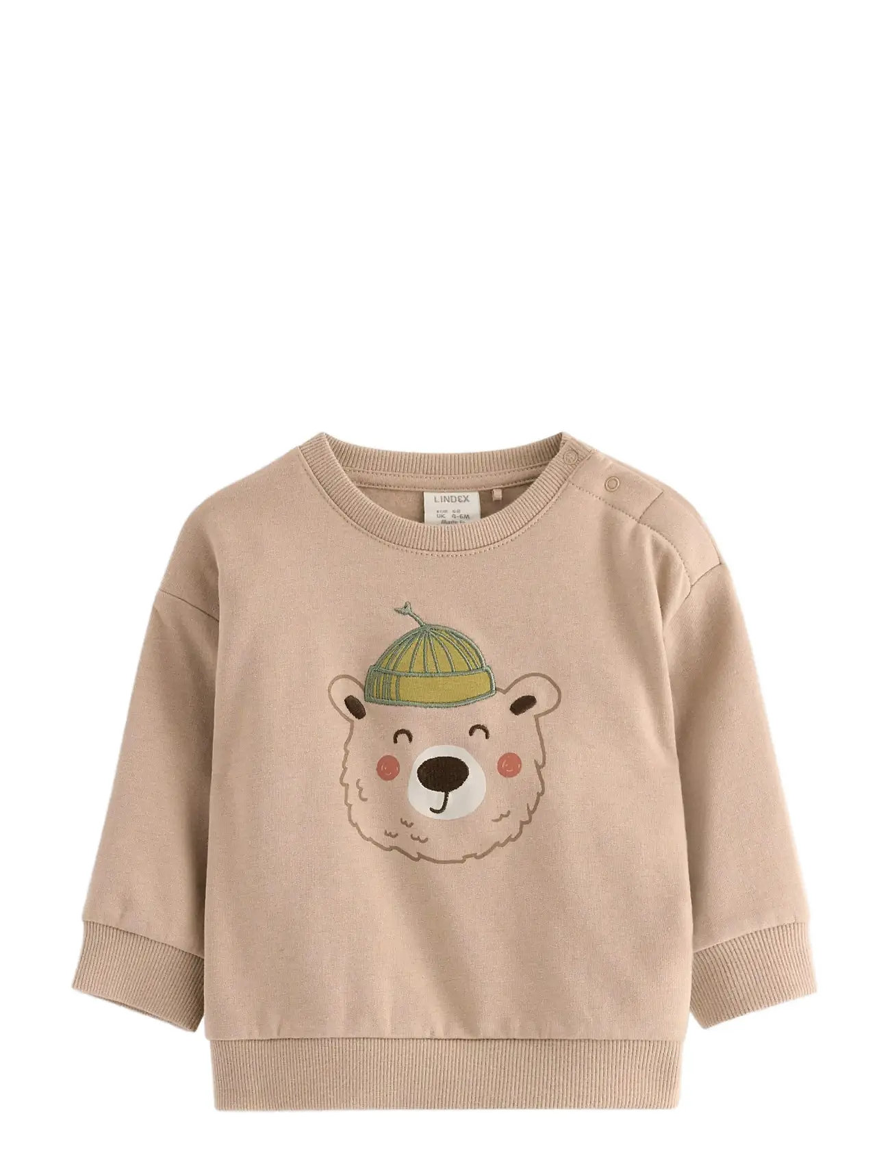 LINDEX Sweatshirt Applique Beige - 68 - Kinder