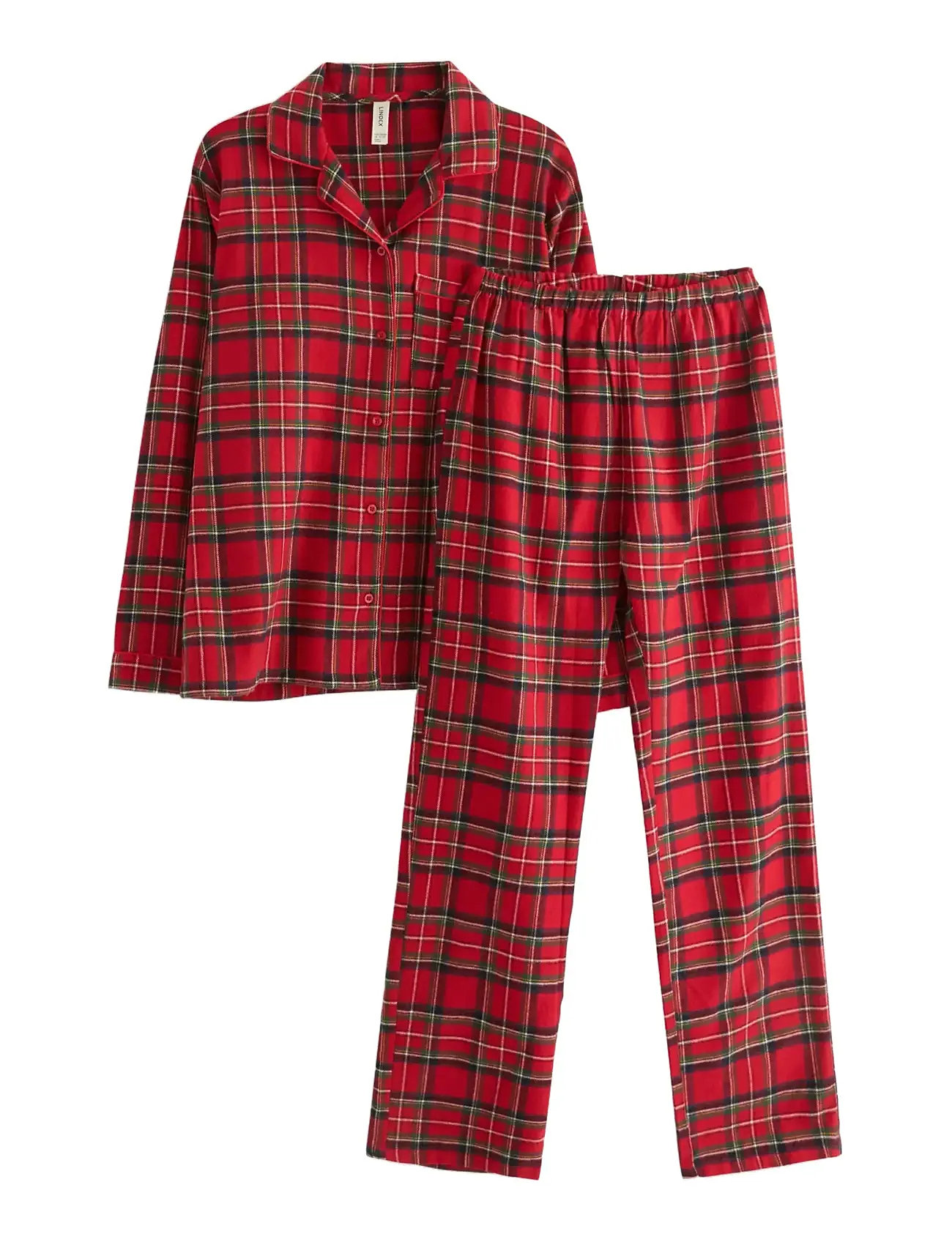 LINDEX Pyjamassæt I Fløjl Rot - 170 - Kinder