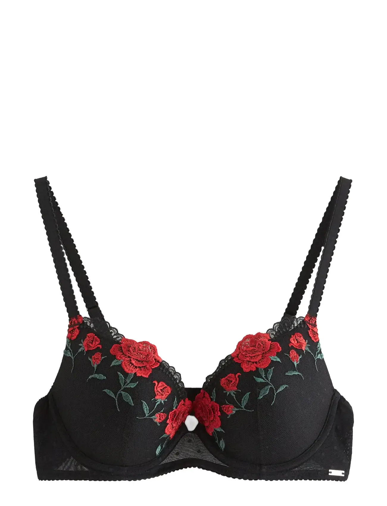 LINDEX Ella M - Malva Push-Up BH With Strickjacke Schwarz - Ax80 - Damen