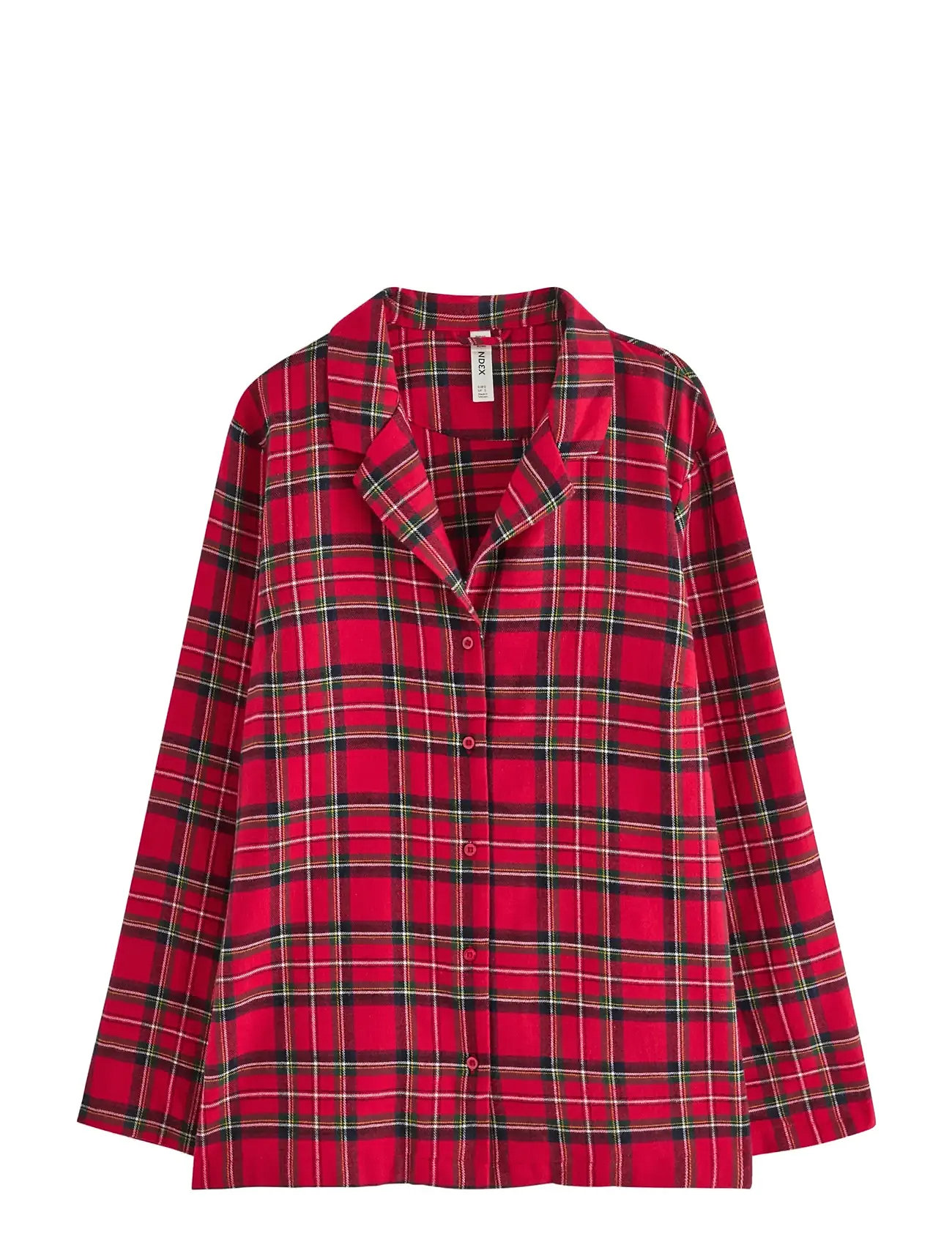 LINDEX Pyjamasskjorte I Flonel Rot - S - Damen