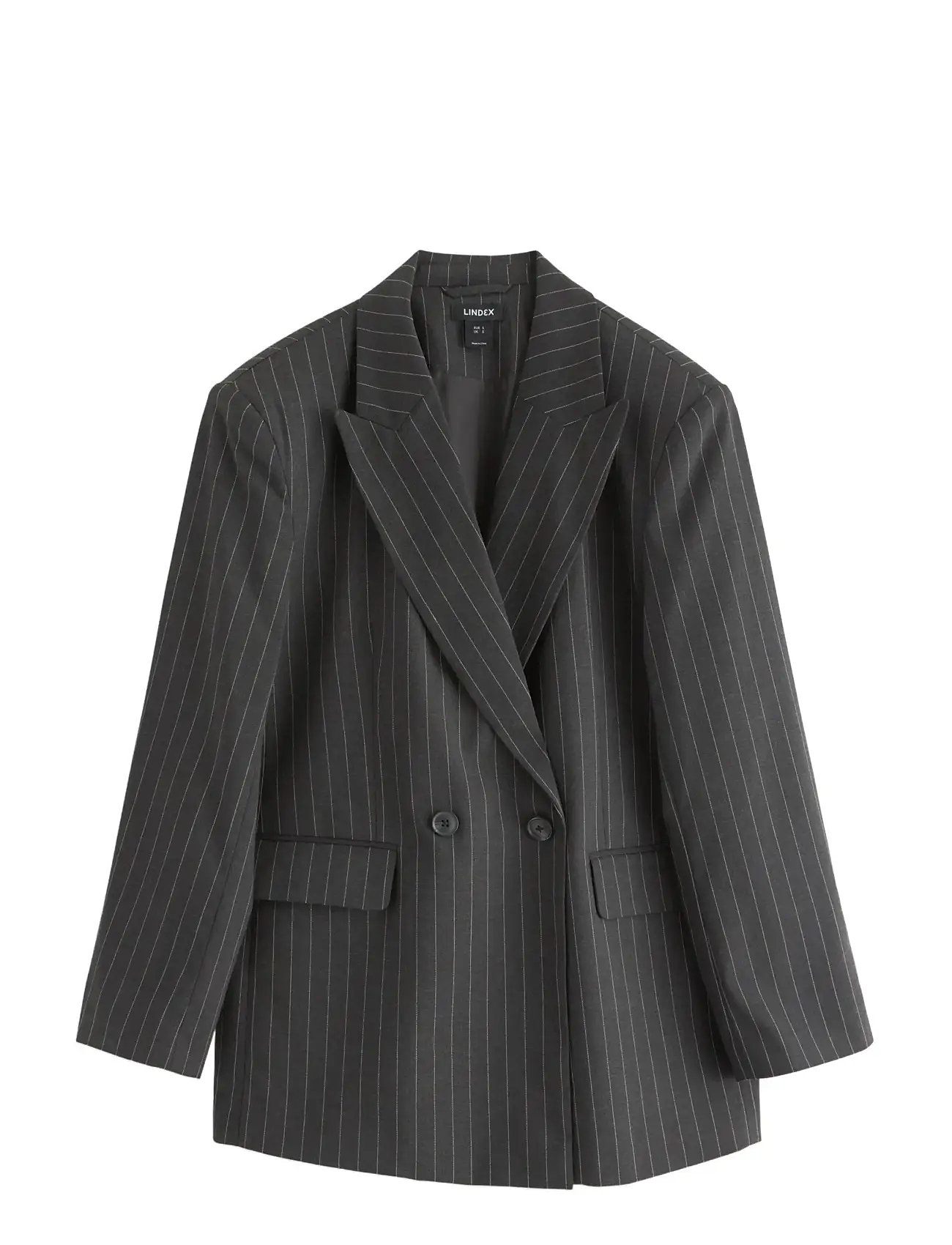 LINDEX Nålestribet Blazer Grau - XS - Damen