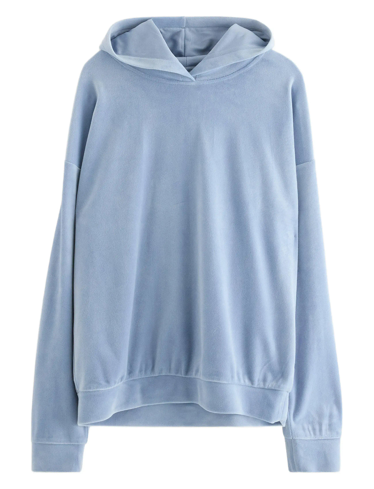 LINDEX Sweatshirt Hood Velour Blau - 170 - Kinder