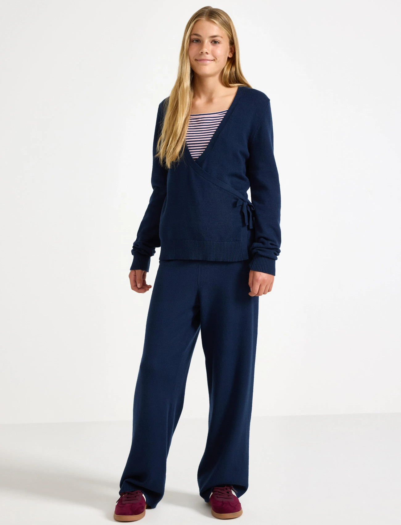Lindex Trouser Knitted, 158, Navy, Underdele > Bukser, Børn