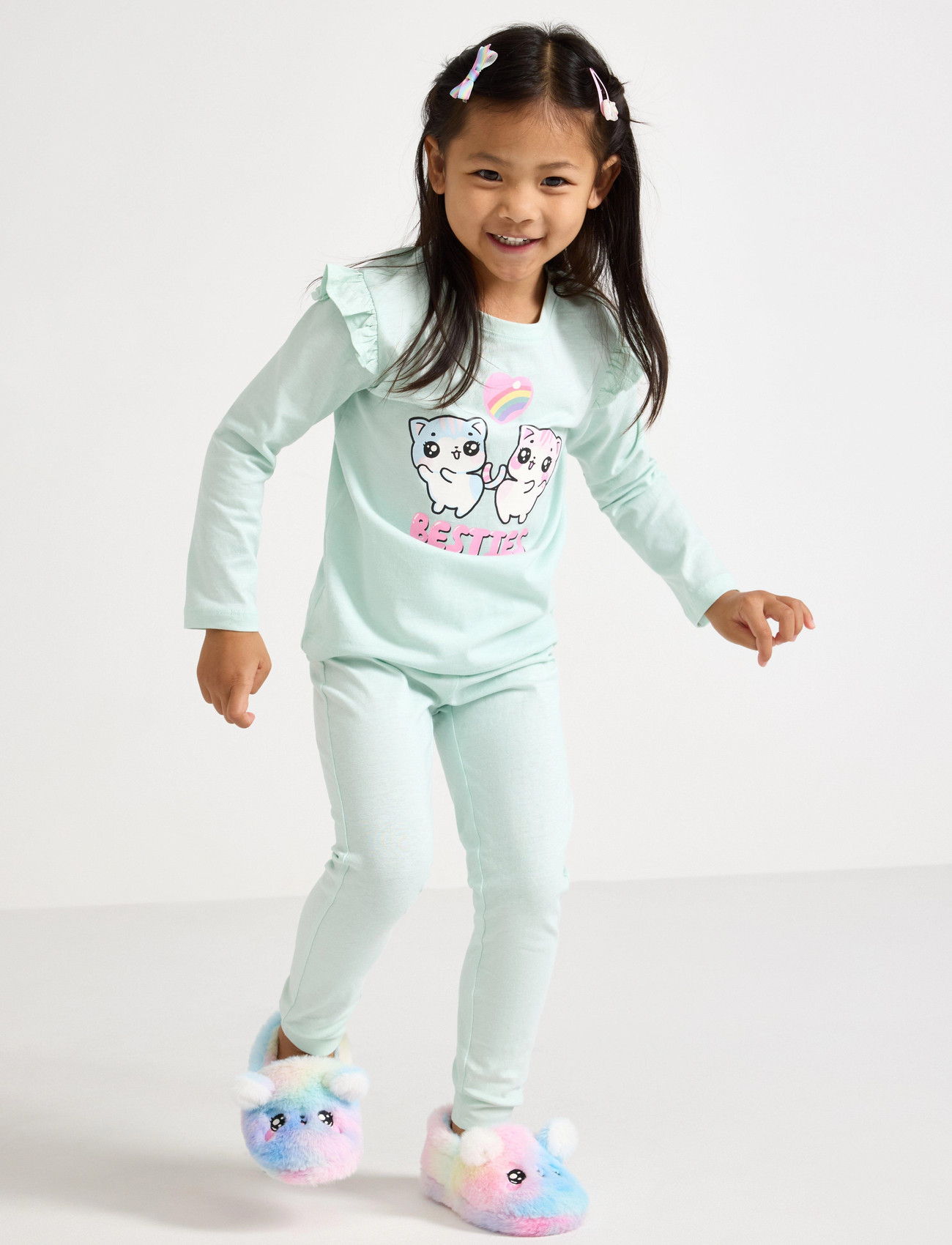 Lindex Pyjama 2 P Kawaii Rainbow, 92, Multi/patterned, Pyjamas > Pyjamas-Sæt, Børn