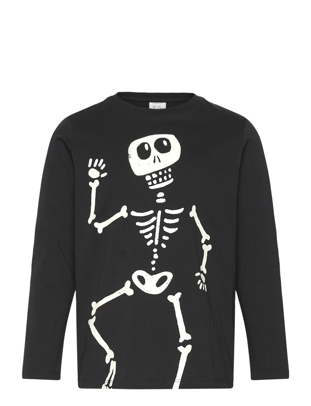 LINDEX Oberteil Ls Skeleton Glow In The Da Schwarz - 92 - Kinder