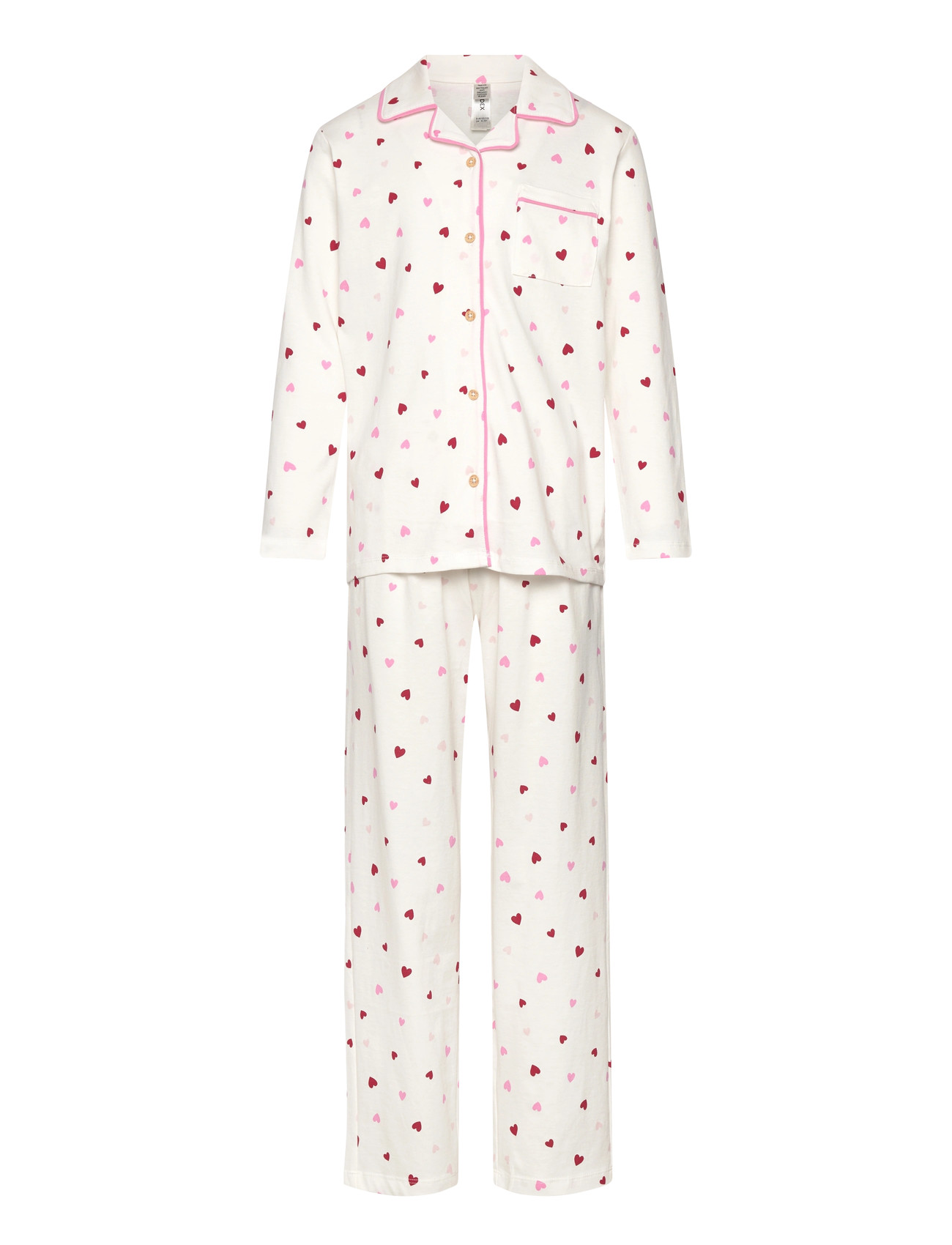 LINDEX Pyjama Hearts Weiß - 92 - Kinder