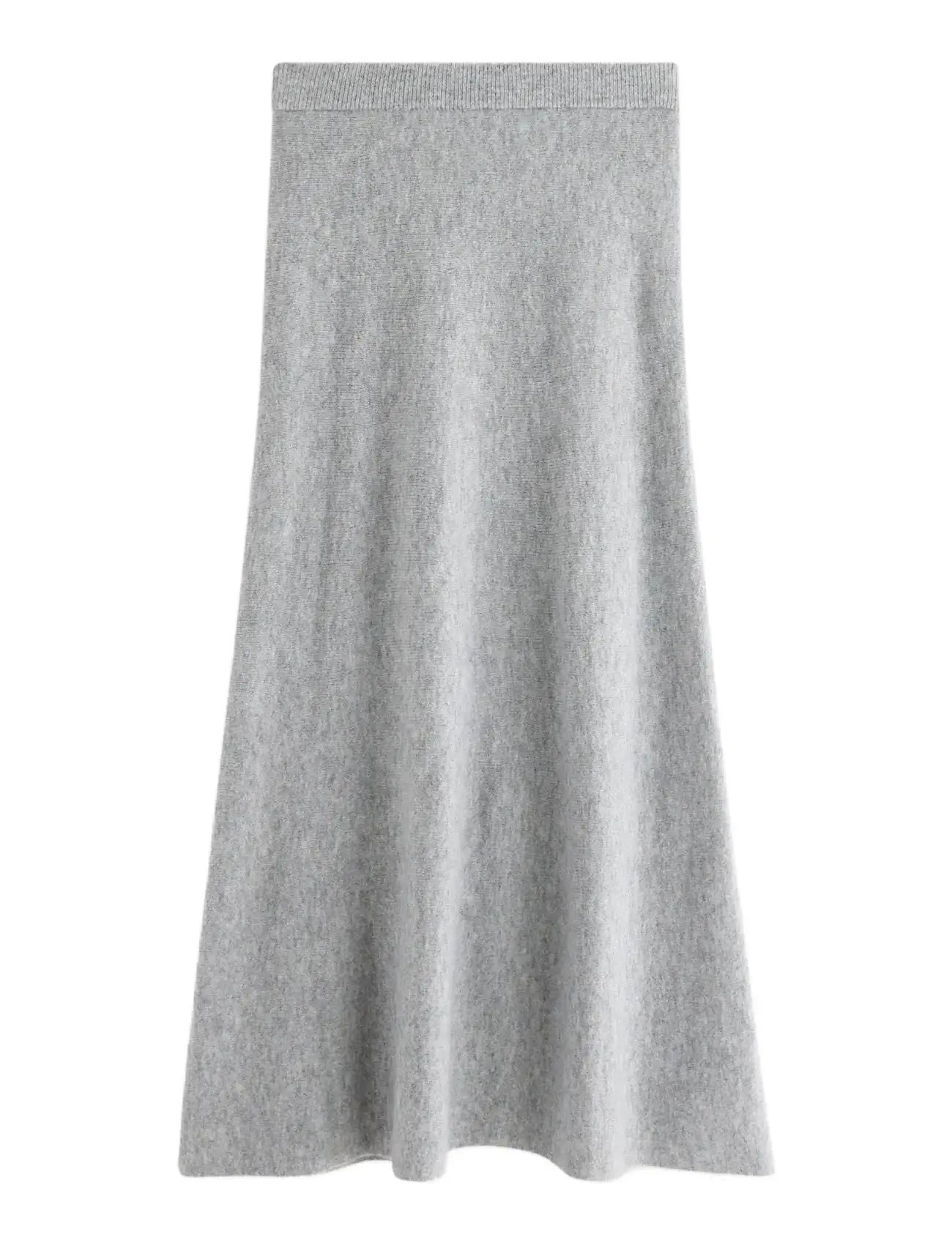 LINDEX Stickad Maxikjol Grau - L - Damen