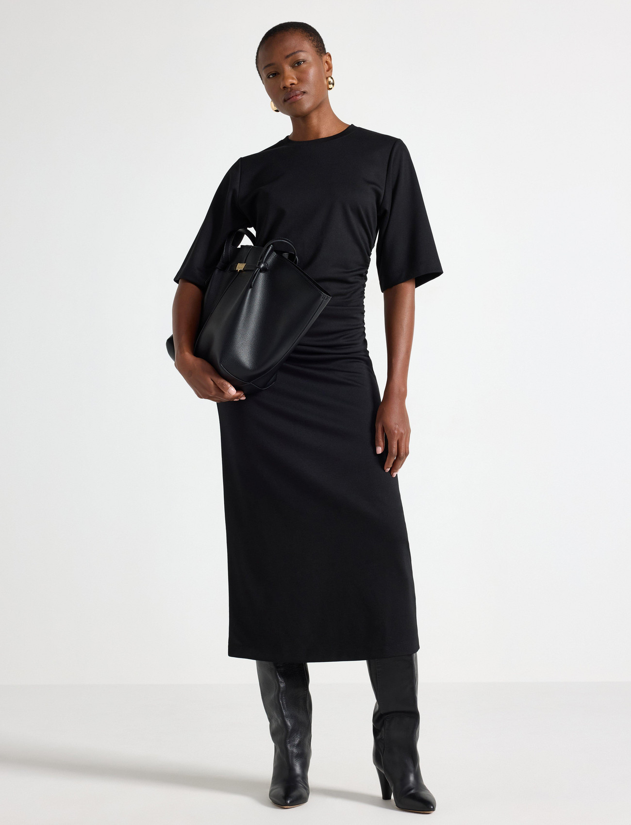 Lindex Dress Assia, S, Black, Kjoler > Maxikjole, Dame