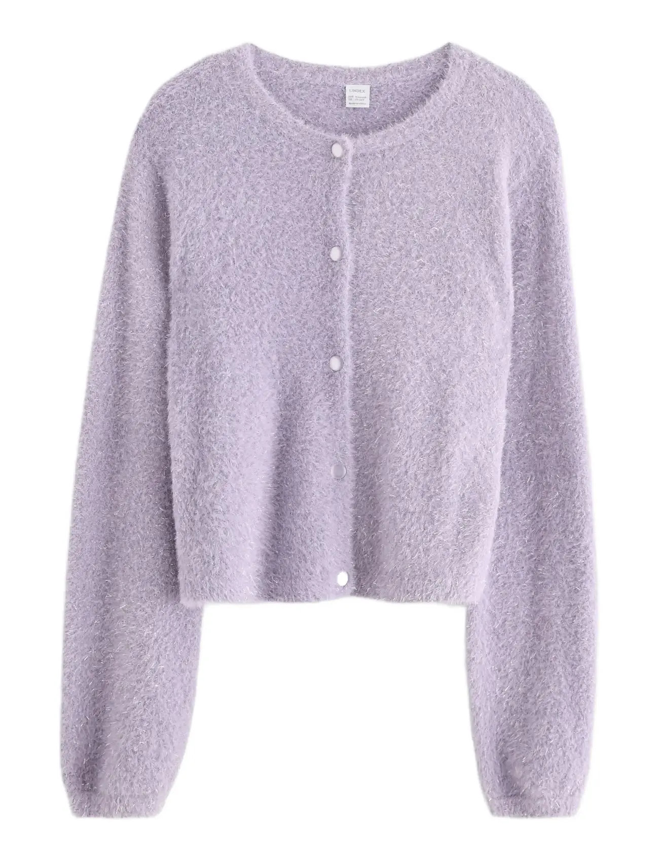 LINDEX Cardigan I Fjädergarn Lila - 128 - Kinder