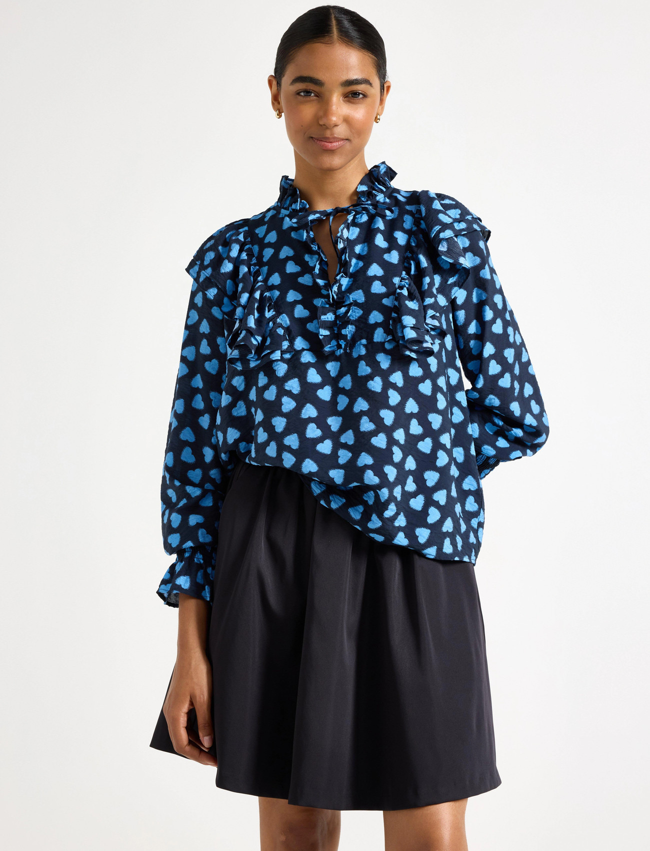 Lindex Langærmet Bluse, XS, Blue, Bluser > Langærmede, Dame