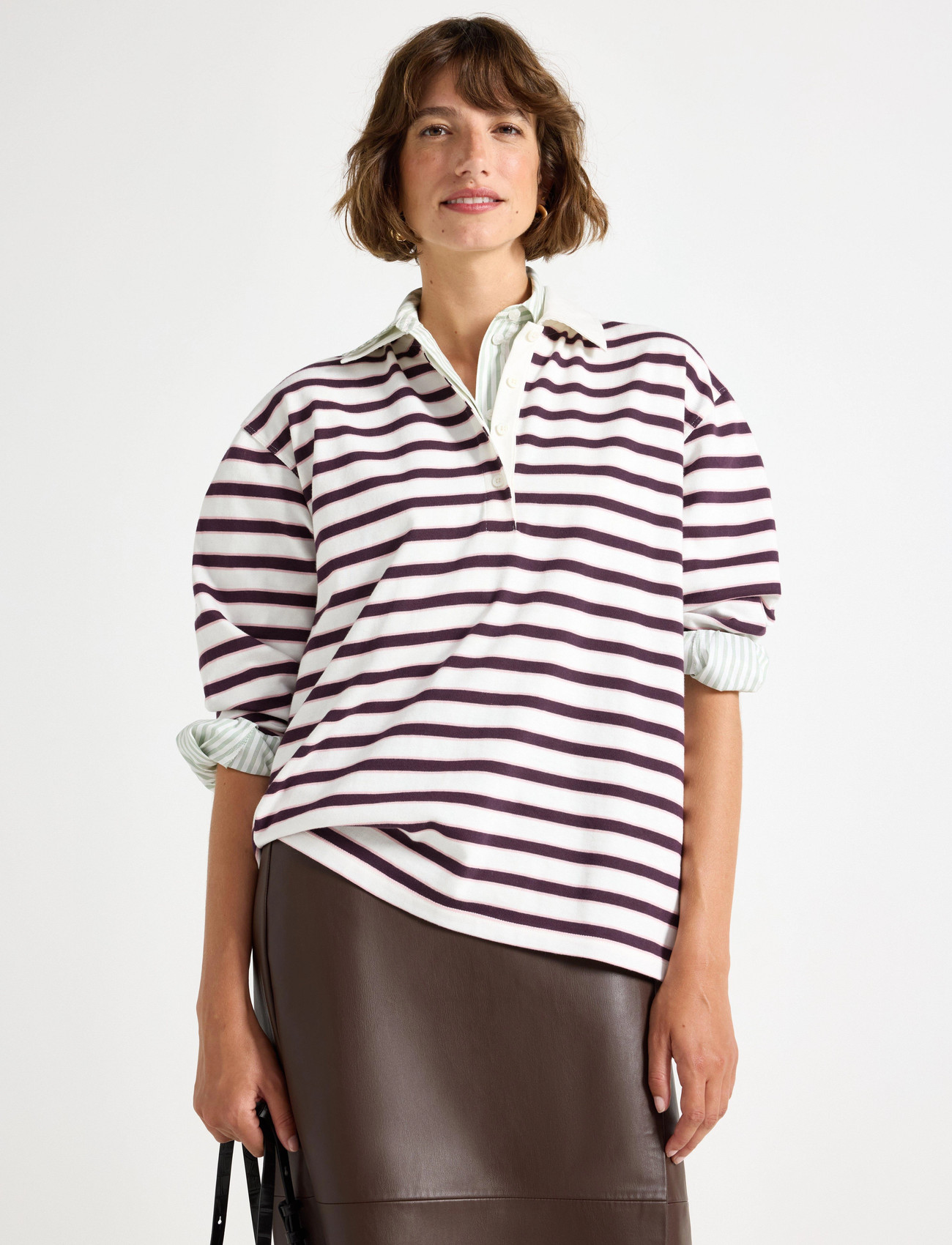 Lindex Sweater Emma Rugby, M, White, T-Shirts & Toppe > Langærmede, Dame