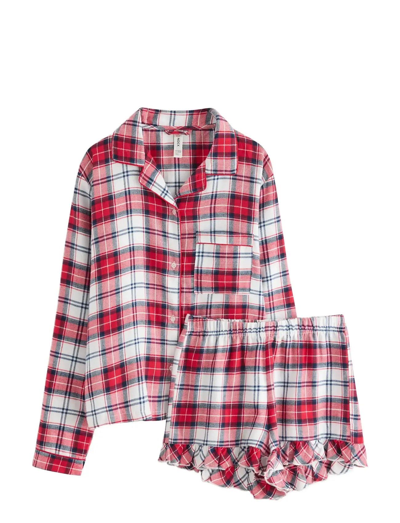LINDEX Pyjamassæt I Fløjl Patterned - 128 - Kinder