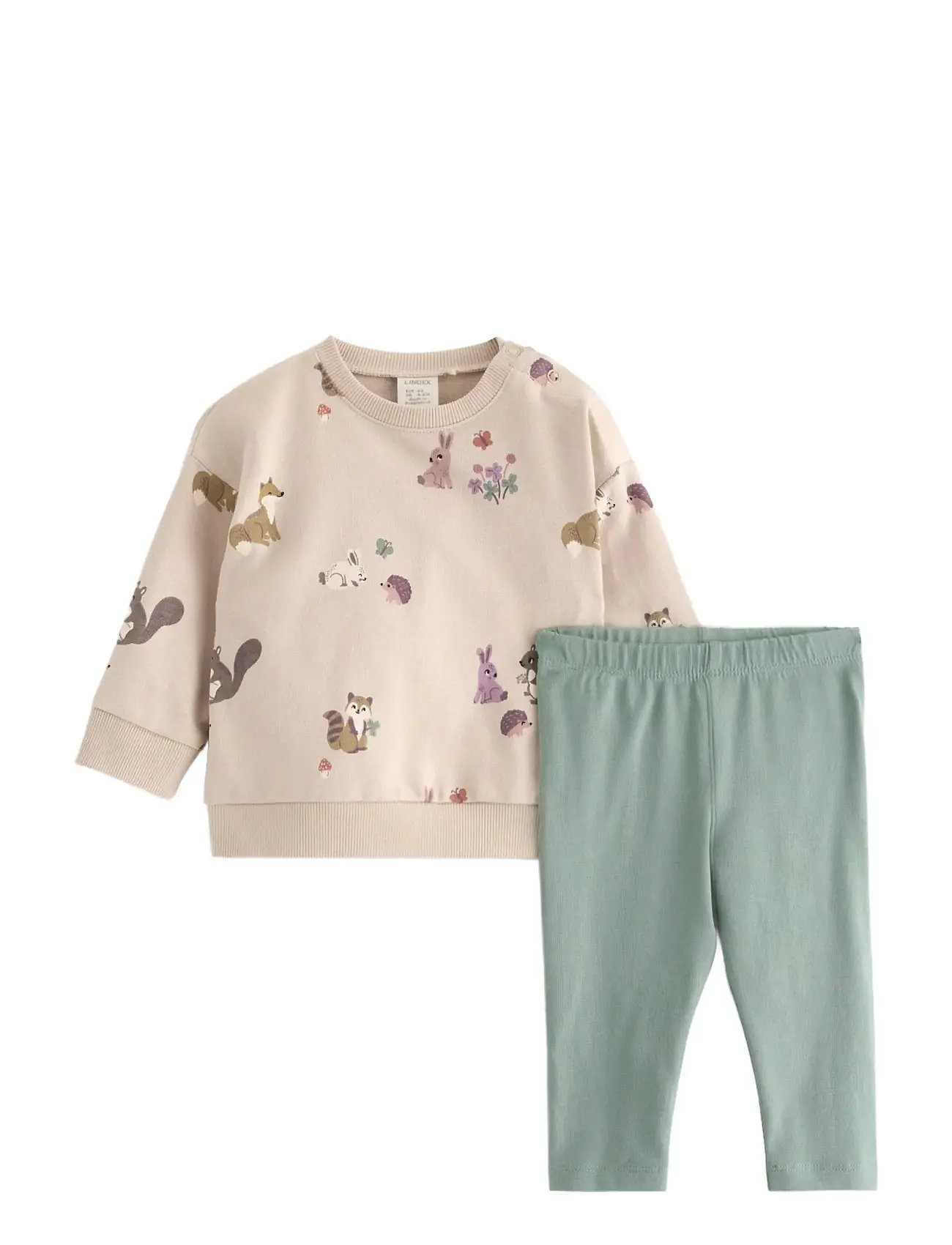 LINDEX Set Sweatshirt Leggings Forest Patterned - 62