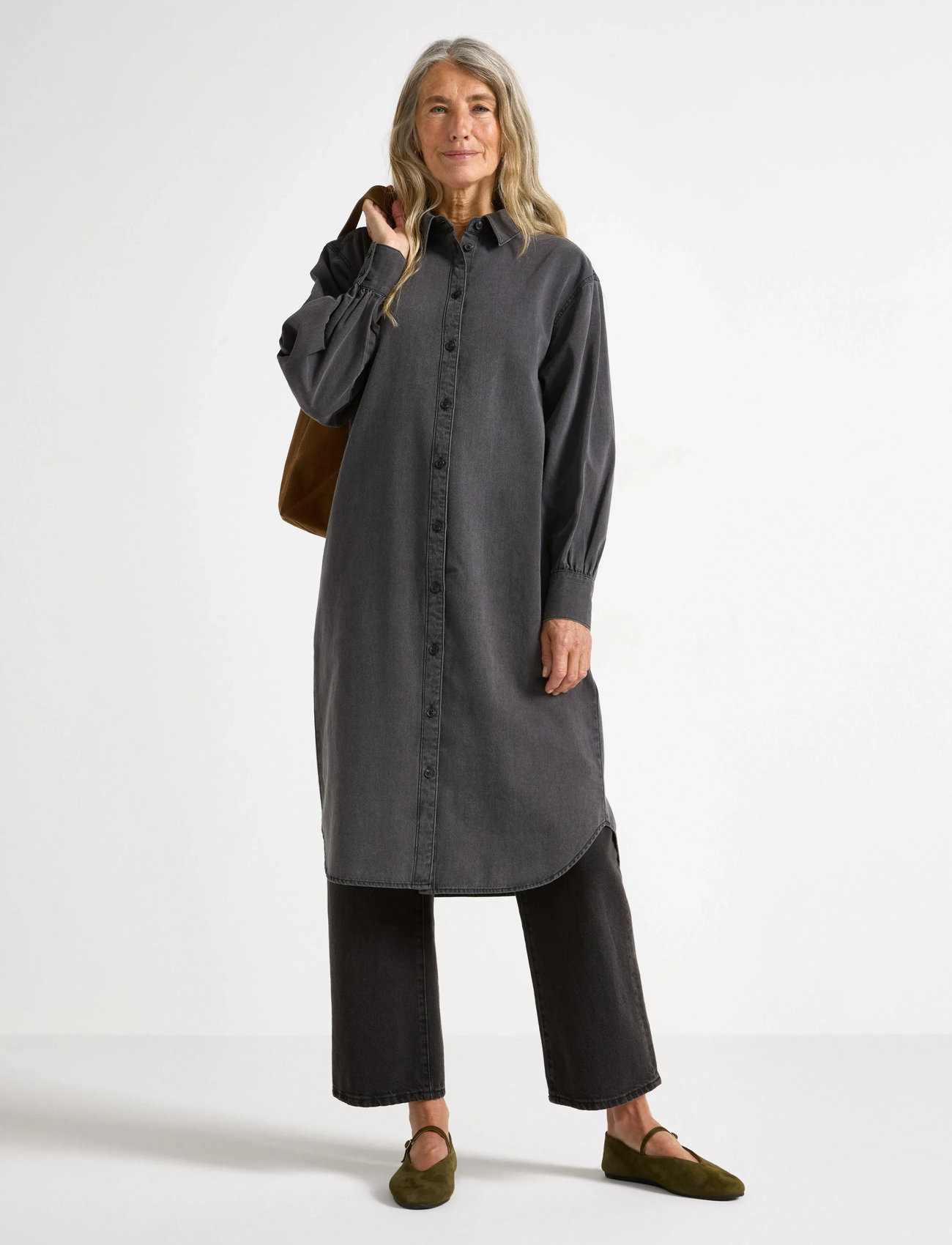 Lindex Dress Vega Midi, XS, Grey, Kjoler > Knælange Og Midi, Dame