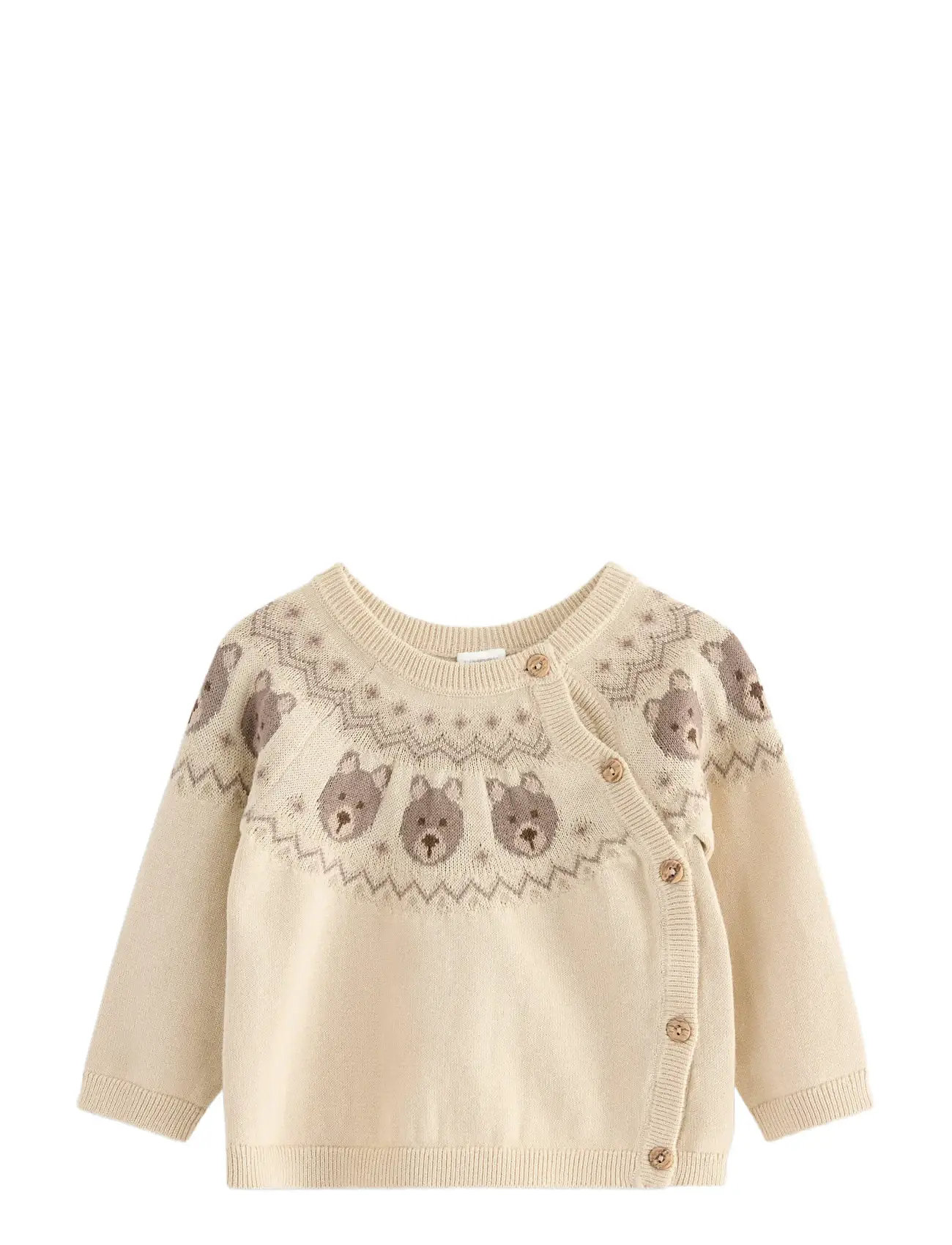 Lindex Strikket Trøje, 62, Cream, Strik > Cardigans, Børn