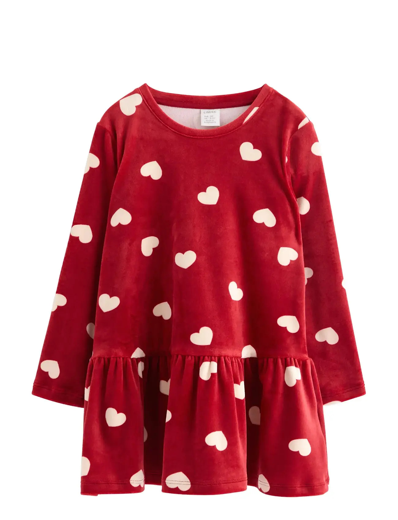 LINDEX Kjole I Velour Rot - 92 - Kinder